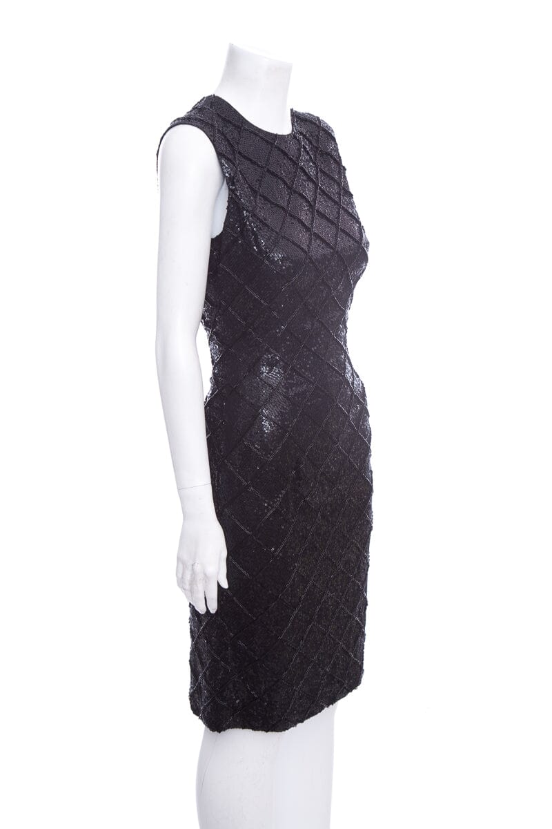 Carolina Herrera Black Beaded Dress SZ 8 - Image 2