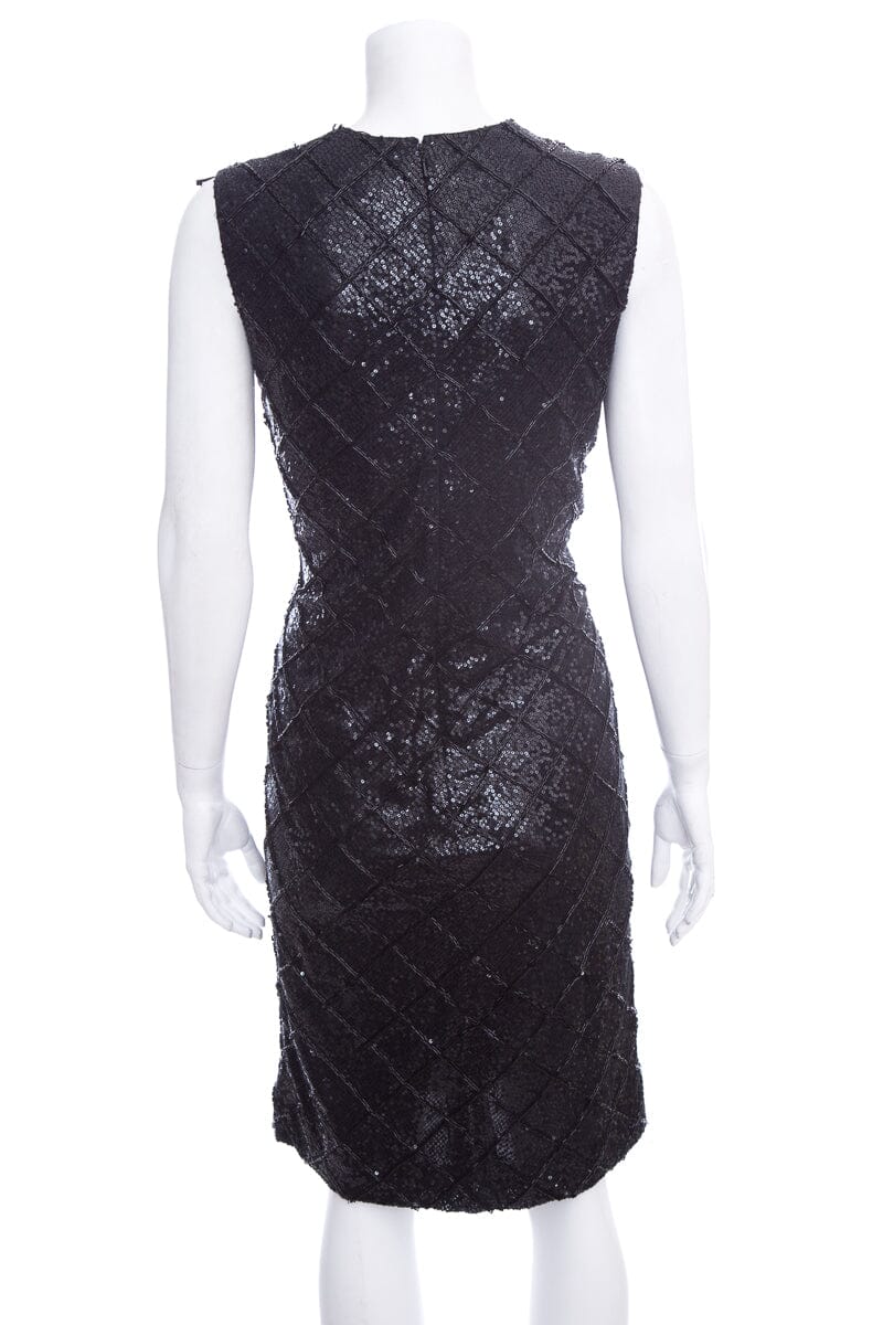 Carolina Herrera Black Beaded Dress SZ 8 - Image 3