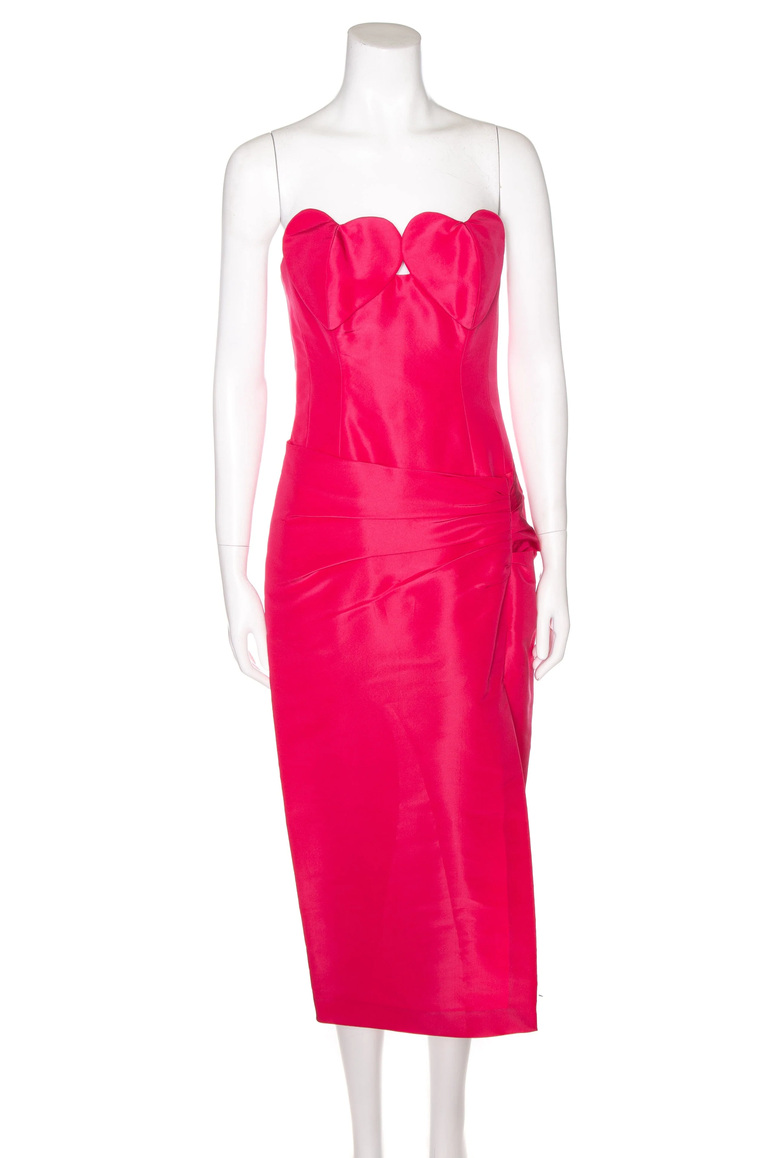 Carolina Herrera Fuchsia Pink Heart Cup Dress SZ 4 NWT