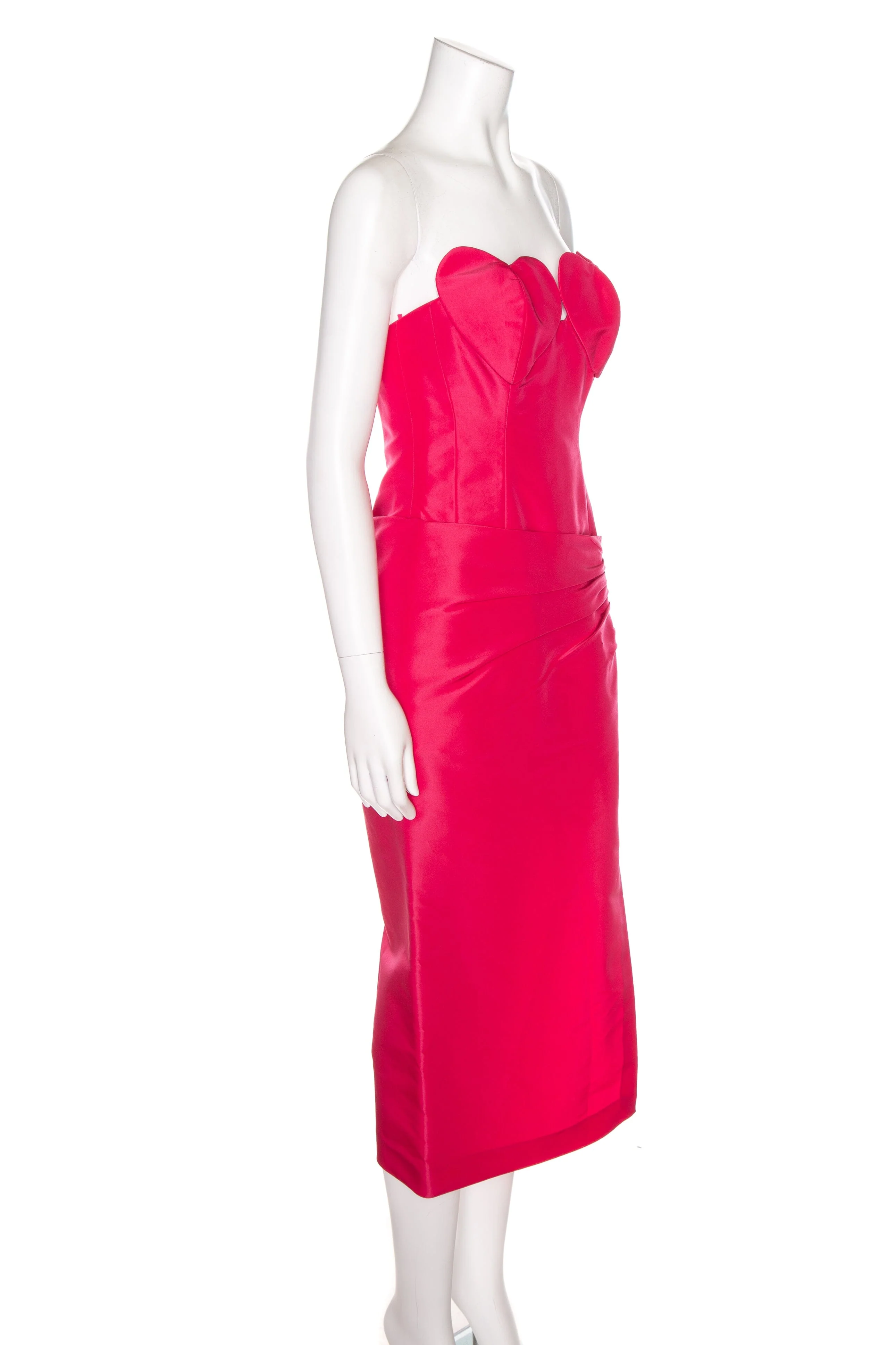 Carolina Herrera Fuchsia Pink Heart Cup Dress SZ 4 NWT - Image 2