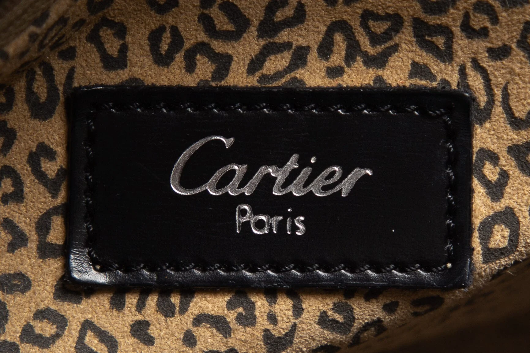 Cartier Black Leather Panthere Backpack/Bucket Bag - Image 8