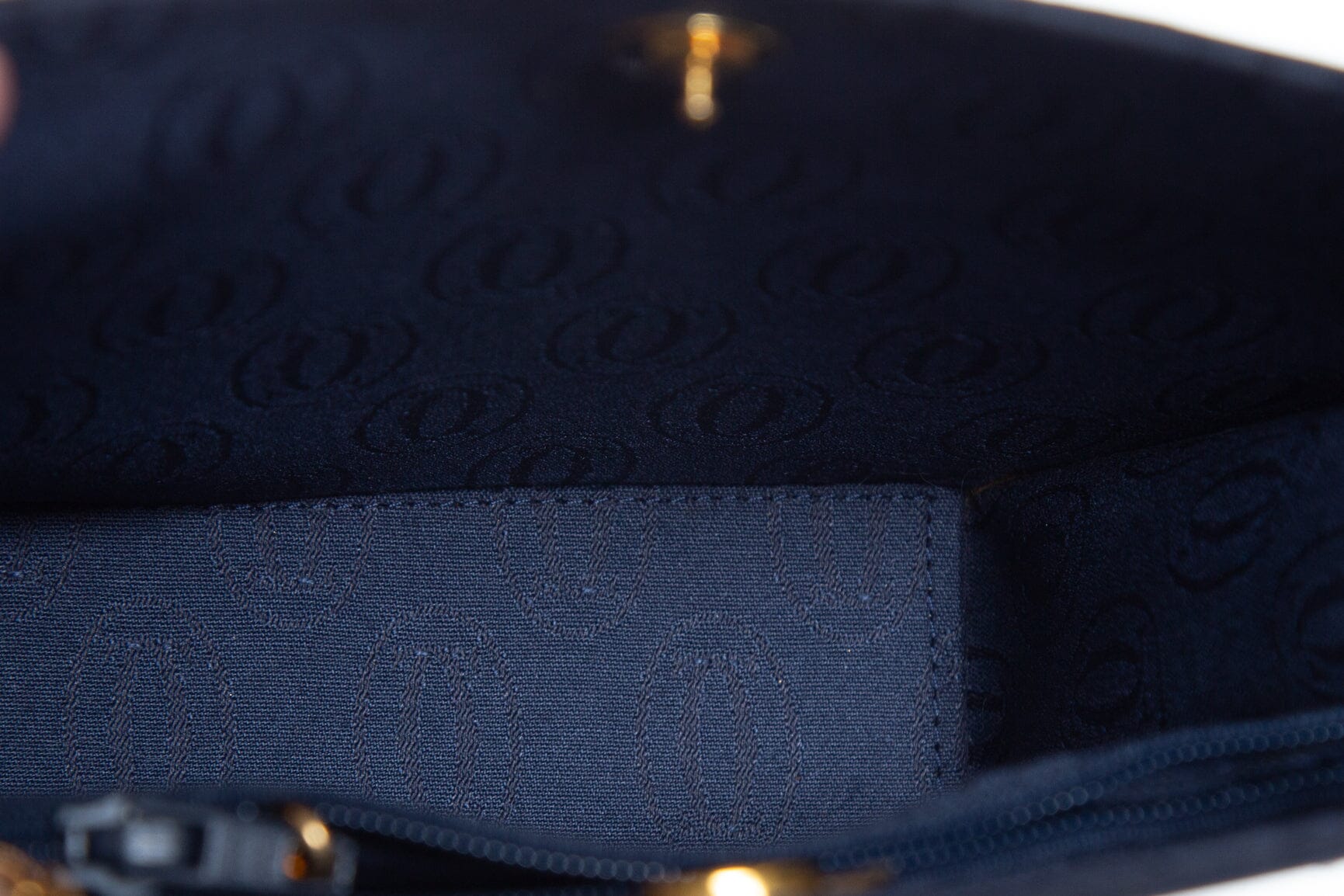 Cartier Vintage Navy Silk Scarf Mini Shoulder Evening Bag - Image 5
