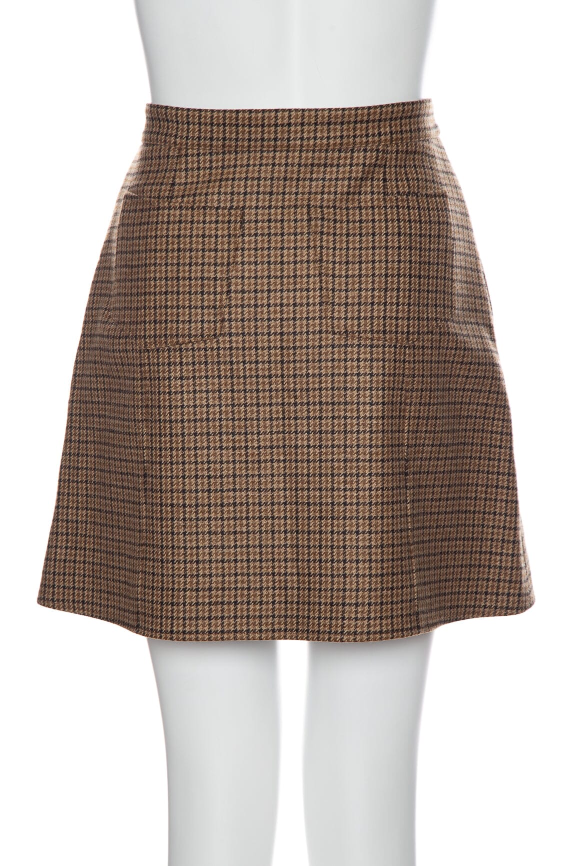 Celine Brown Checkered Houndstooth Skirt SZ 38 NWT - Image 3