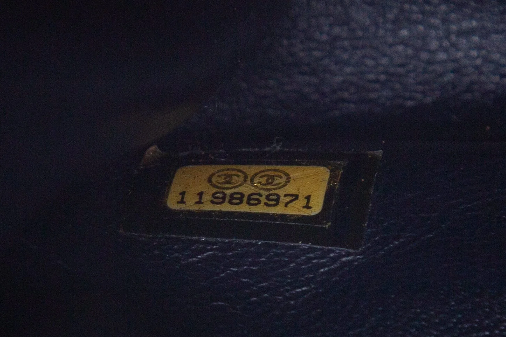 Chanel 2006/08 Navy and White Double Flap Striped Sequin Handbag - Image 7