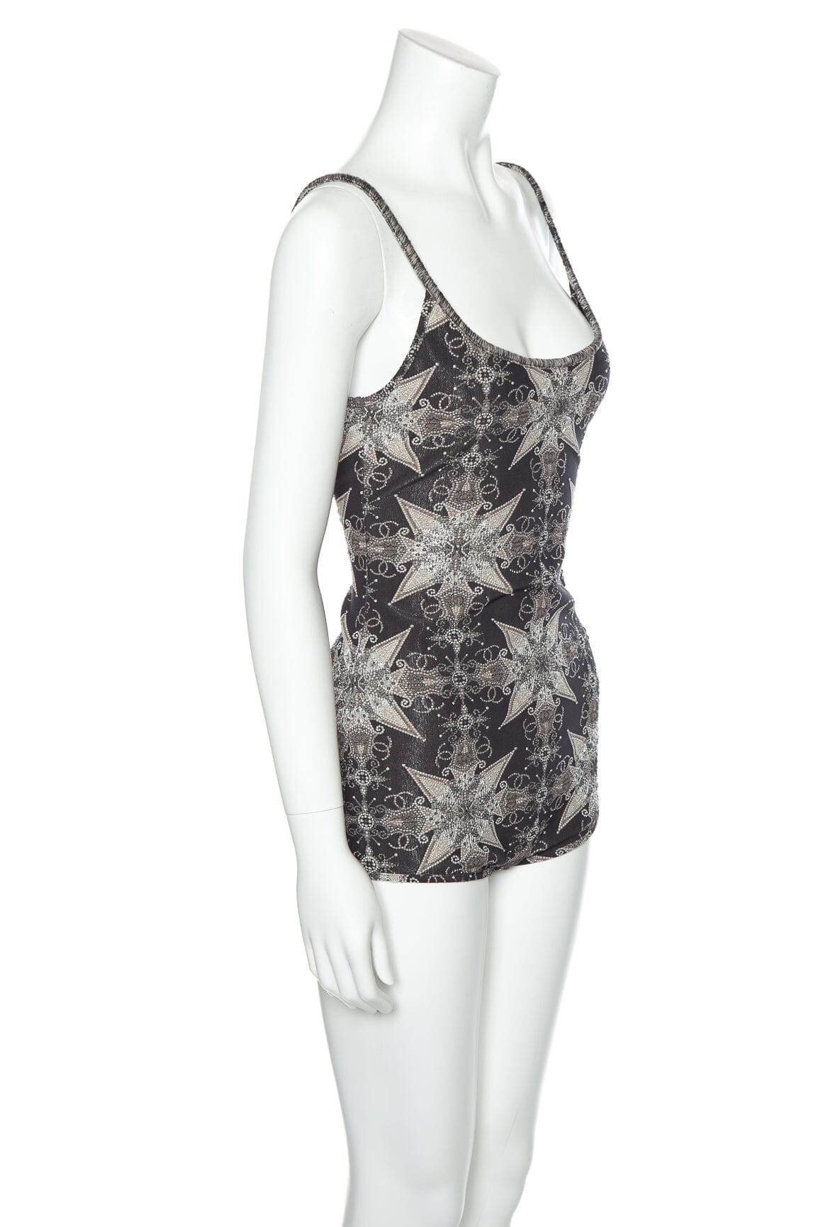 Chanel 2006 Spring Paris Black and Silver Embellished 2pc Set SZ 42/44 - Image 3