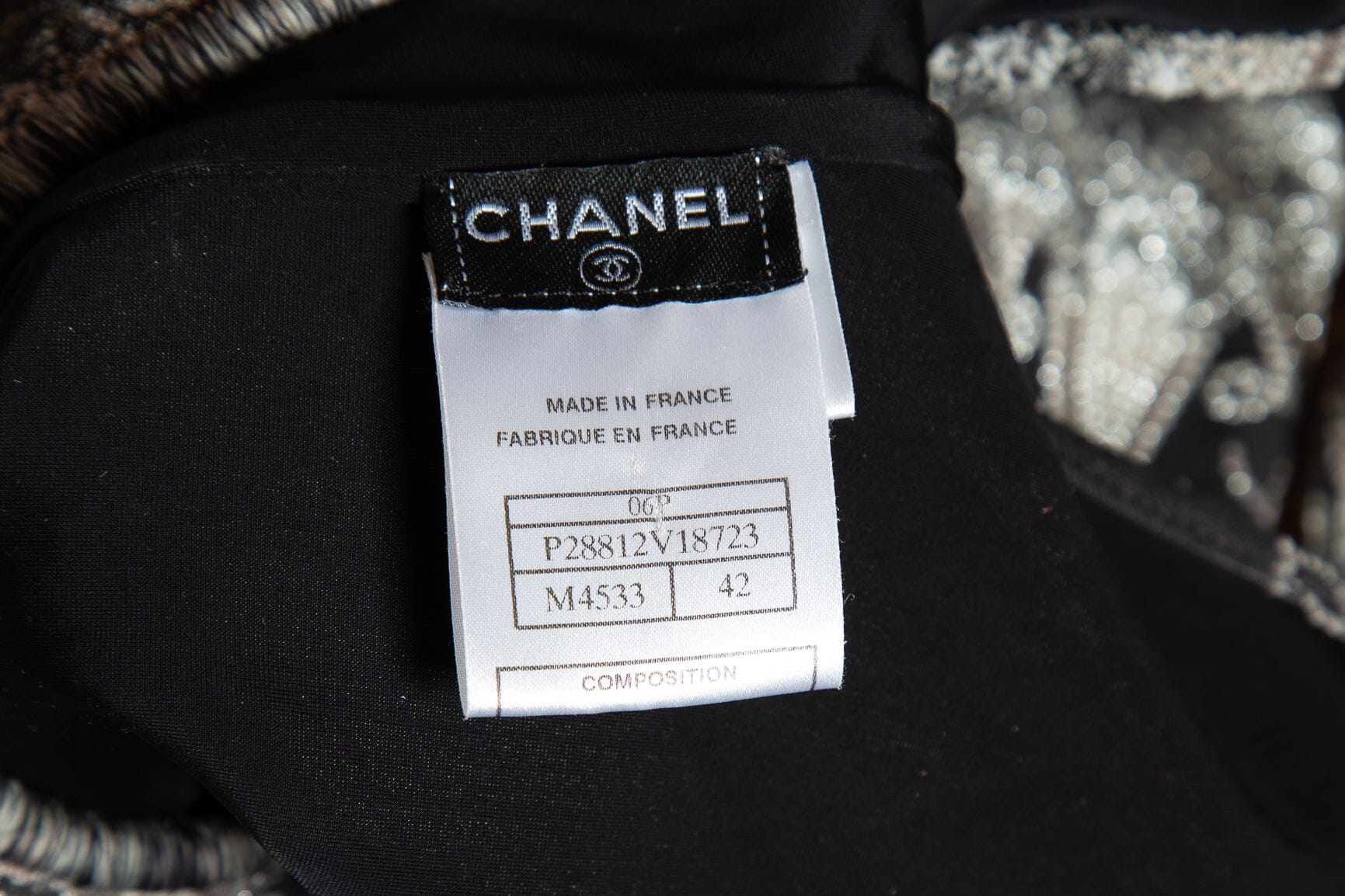 Chanel 2006 Spring Paris Black and Silver Embellished 2pc Set SZ 42/44 - Image 9