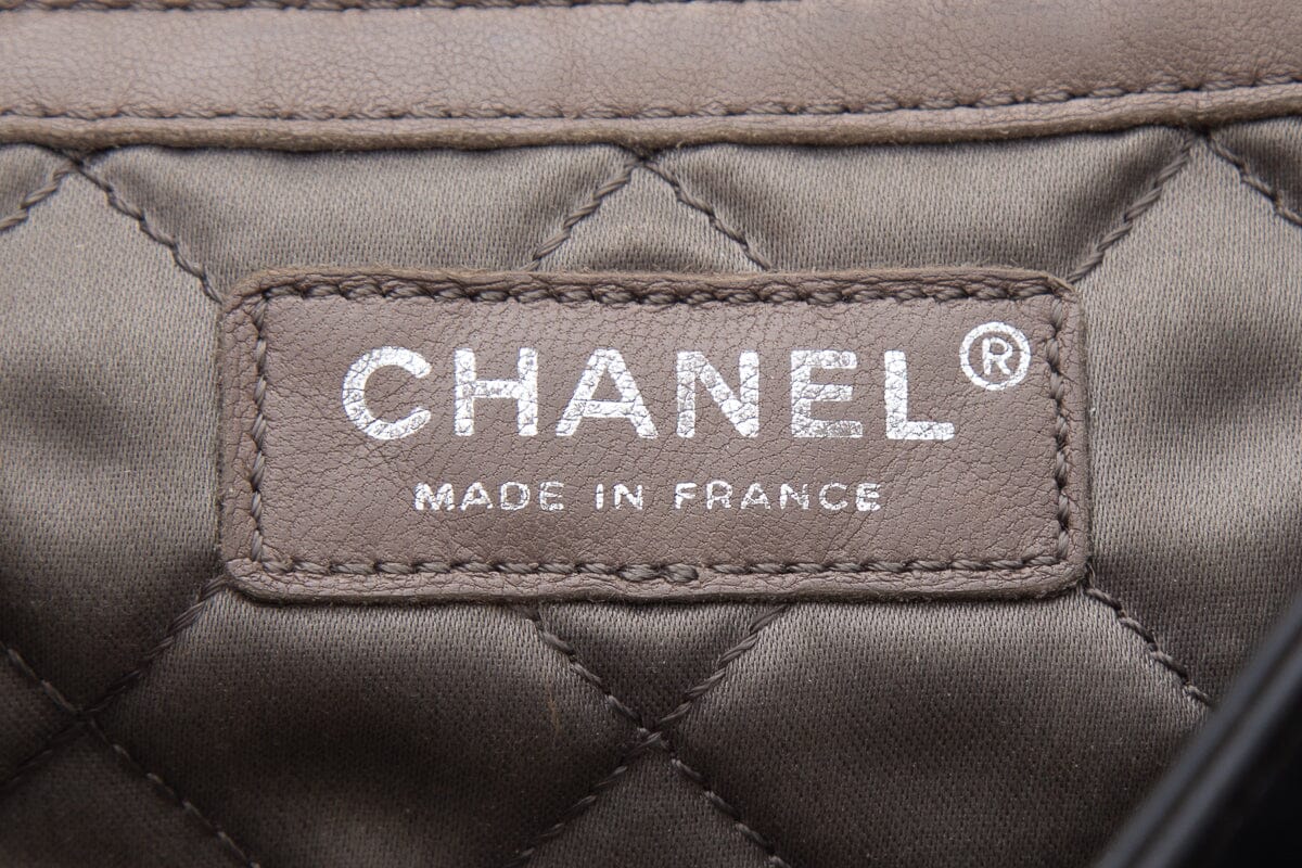 Chanel 2008 Black Lambskin Pleated Leather Single Flap Handbag - Image 8
