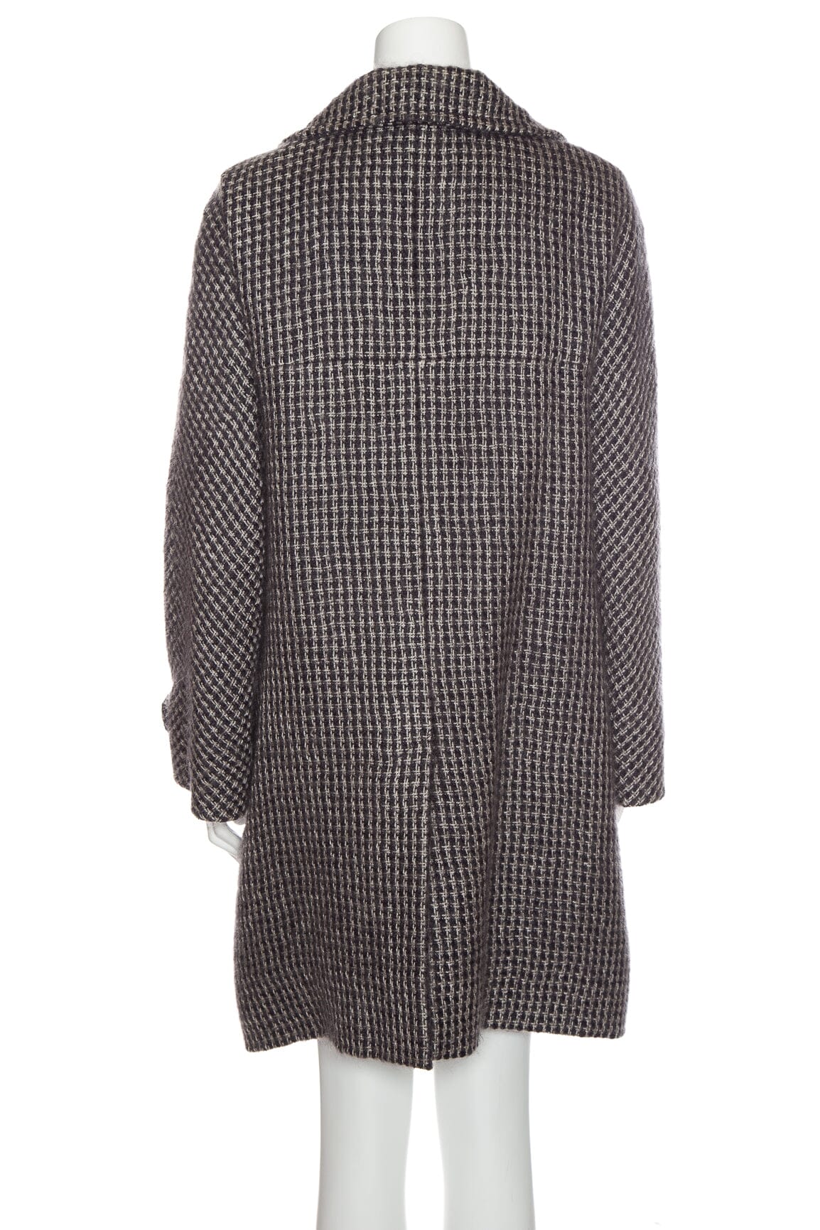 Chanel 2010/20 Navy/White Tweed Knit Coat SZ 38 - Image 4