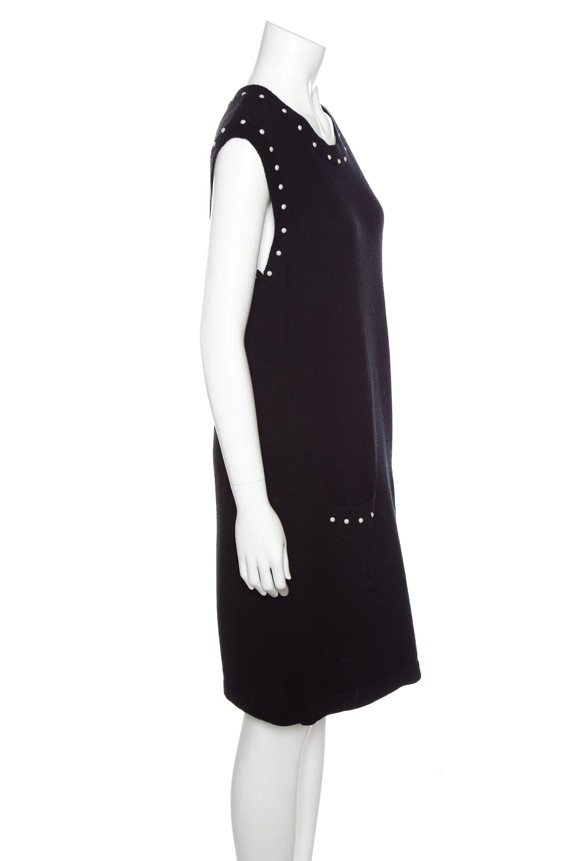Chanel 2015 Autumn Black Pearl Detailed Dress SZ 40 - Image 2
