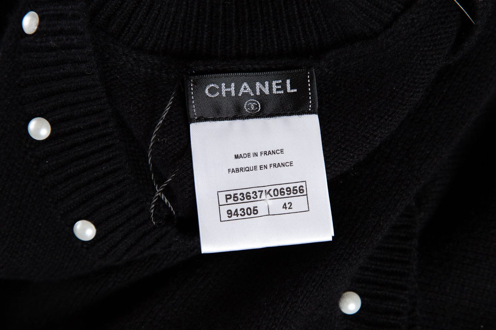 Chanel 2015 Autumn Black Pearl Detailed Dress SZ 40 - Image 4