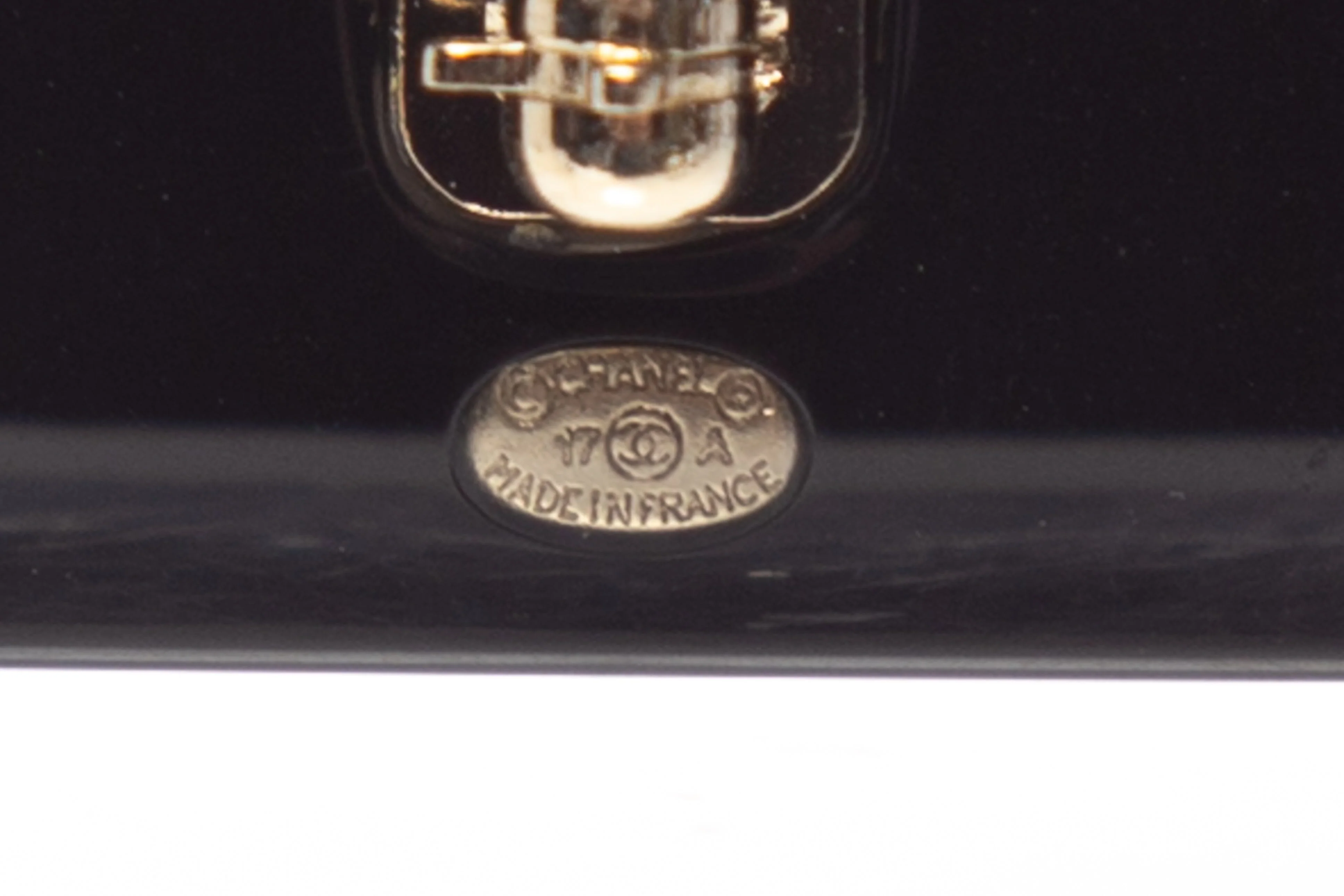 Chanel 2017 Black and Gold N5 Perfume Bottle Pin - Image 4