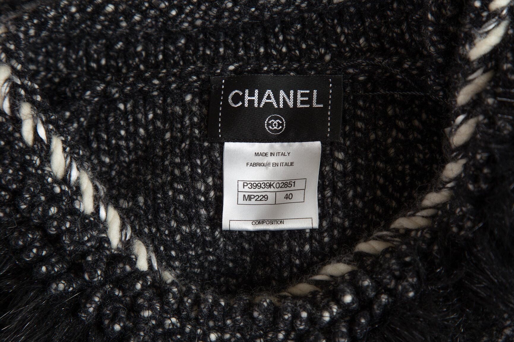 Chanel Black and White Tweed Knit Dress SZ 40 - Image 4
