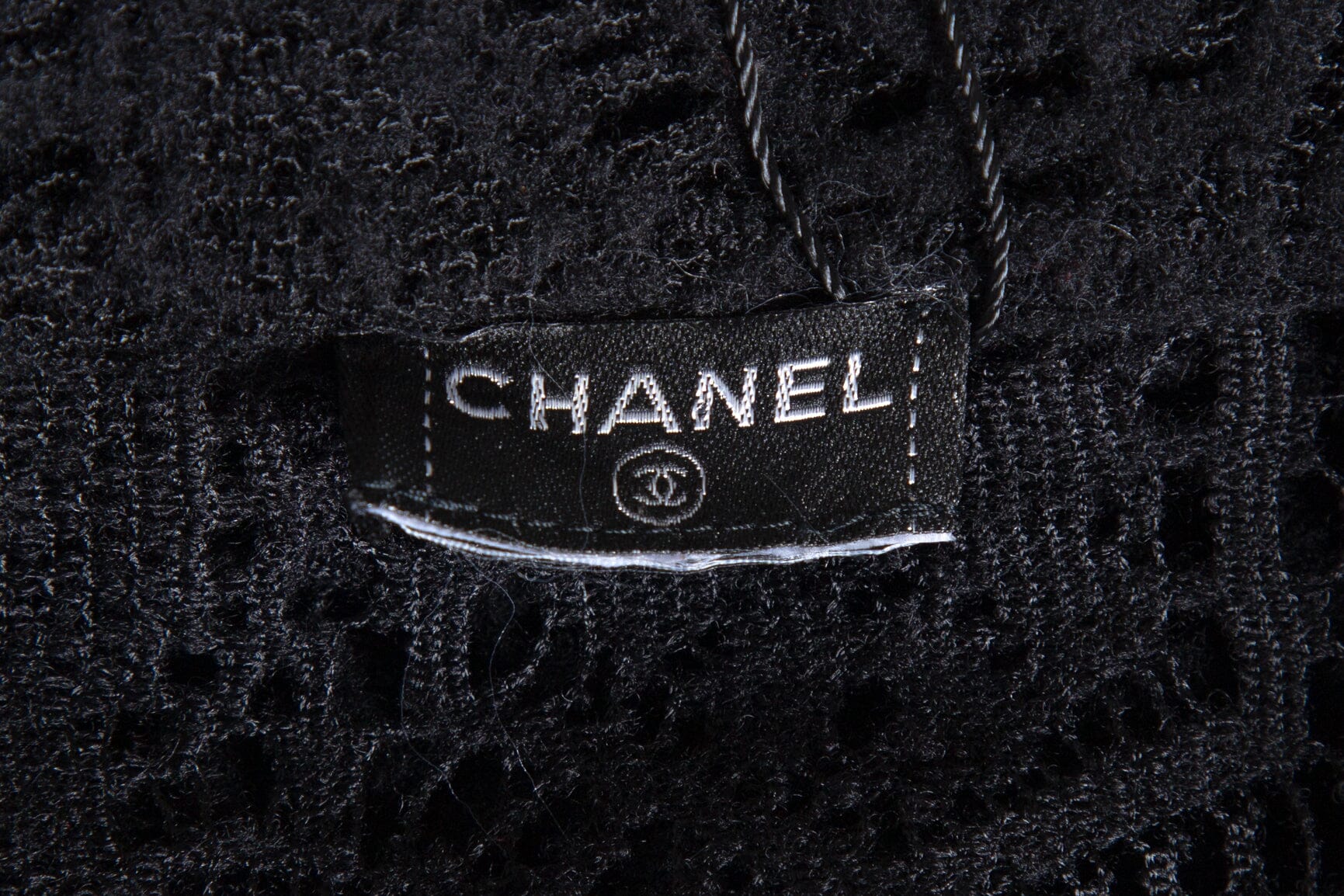 Chanel Black Crochet Ruffle Sweater SZ N/A - Image 4