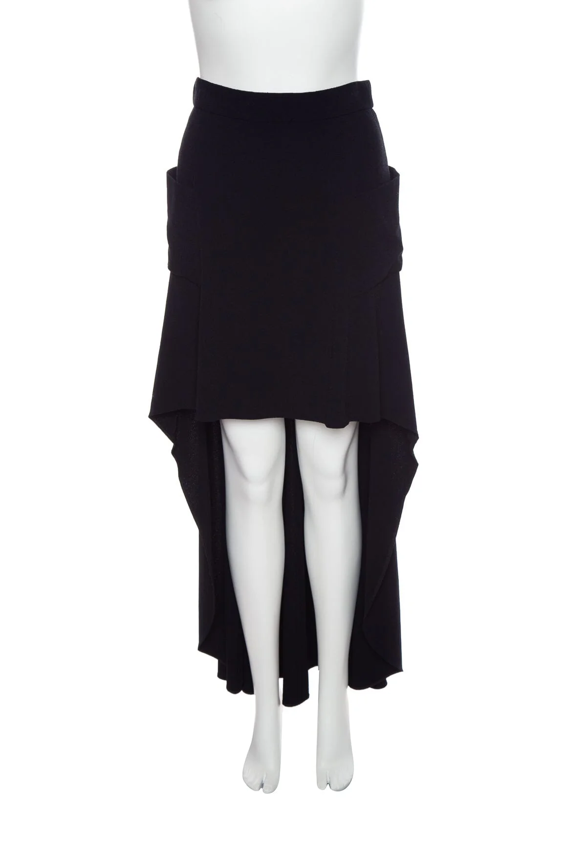 Chanel Black High Low Skirt SZ 36