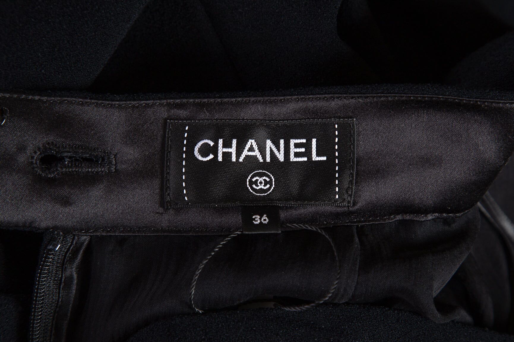 Chanel Black High Low Skirt SZ 36 - Image 4