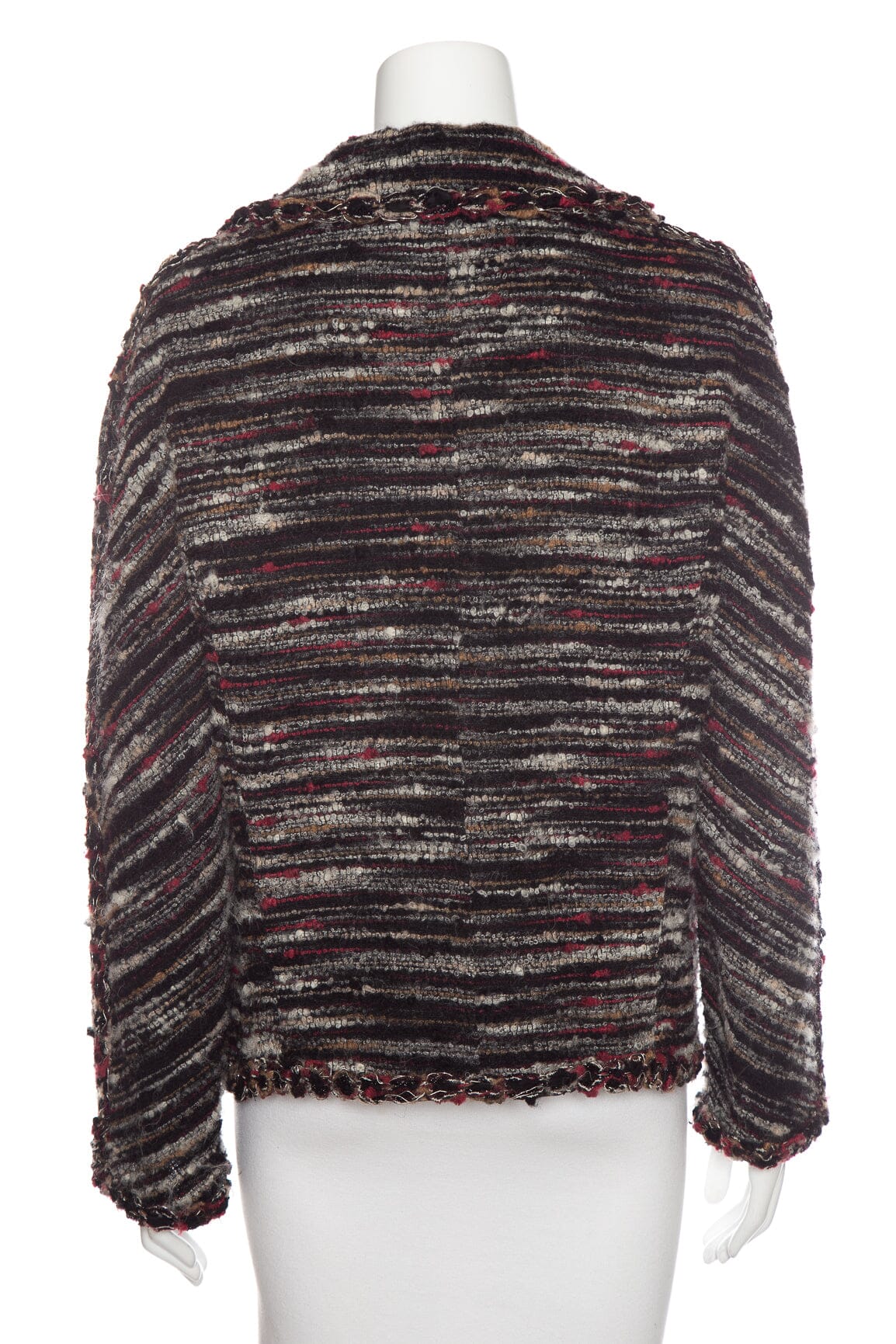 Chanel Black Multi Tweed Pattern Jacket SZ 46 - Image 3