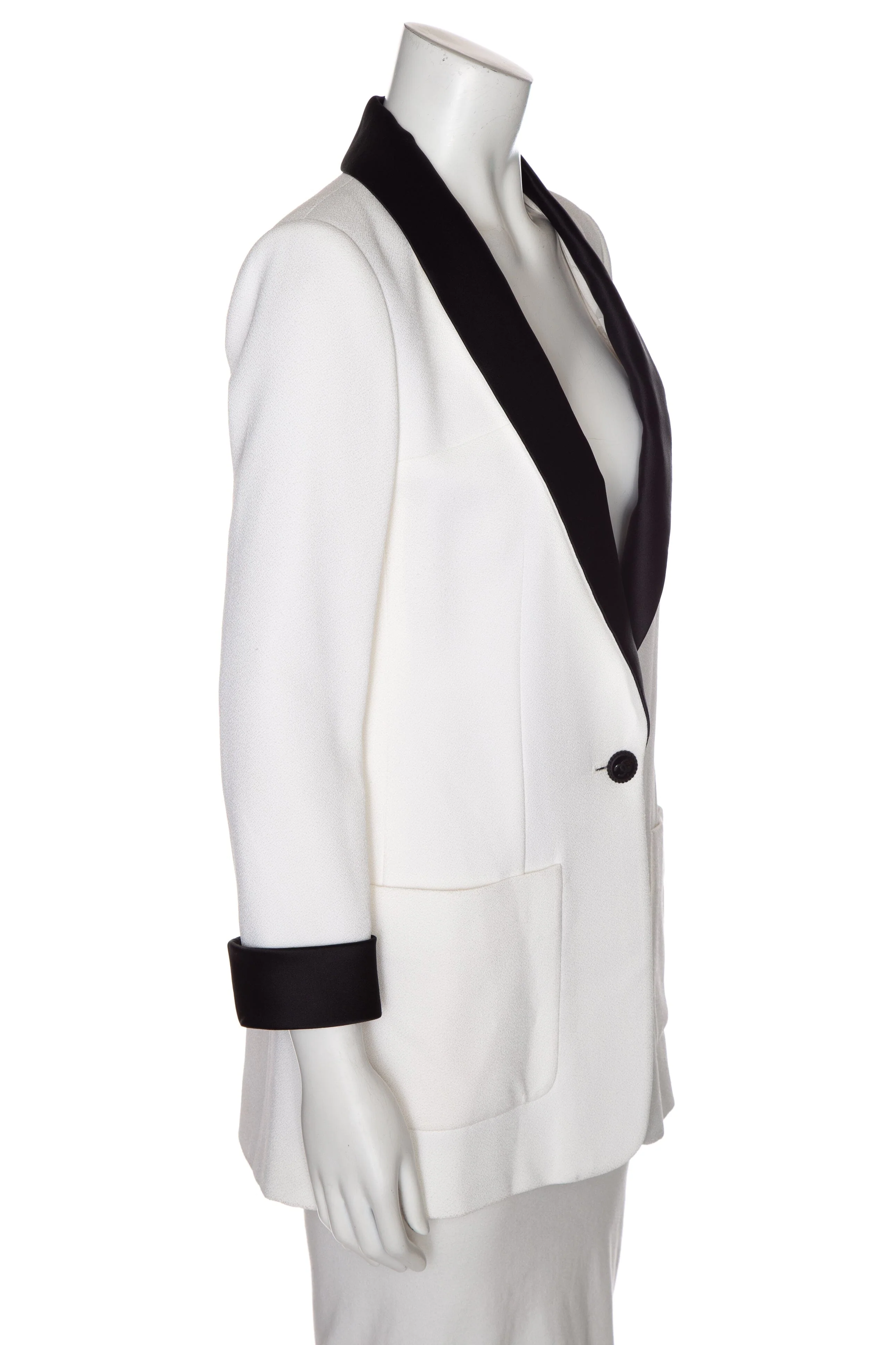 Chanel Black & White Blazer SZ 40 - Image 2