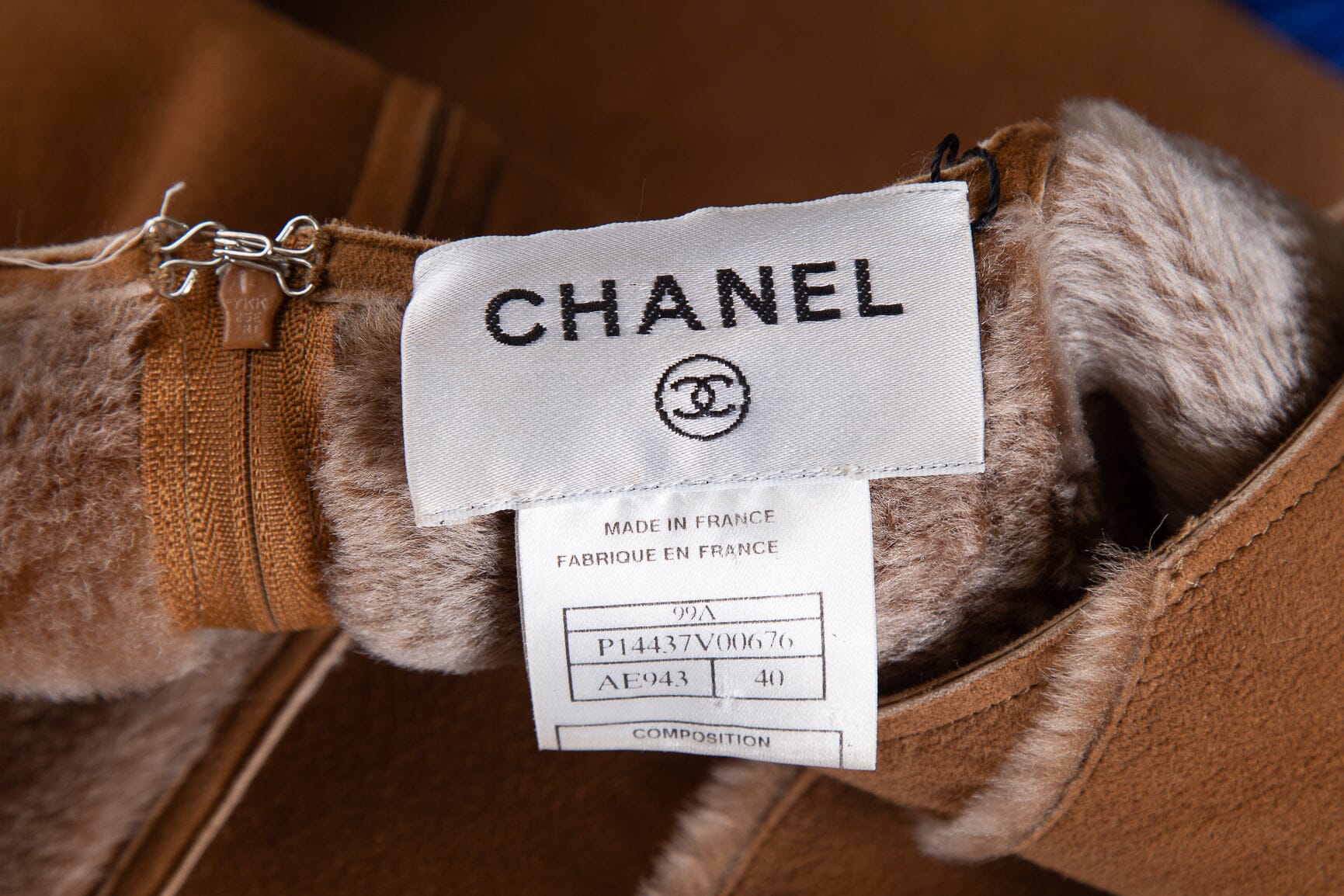 Chanel Brown Shearling Sleeveless Dress SZ 40 - Image 4