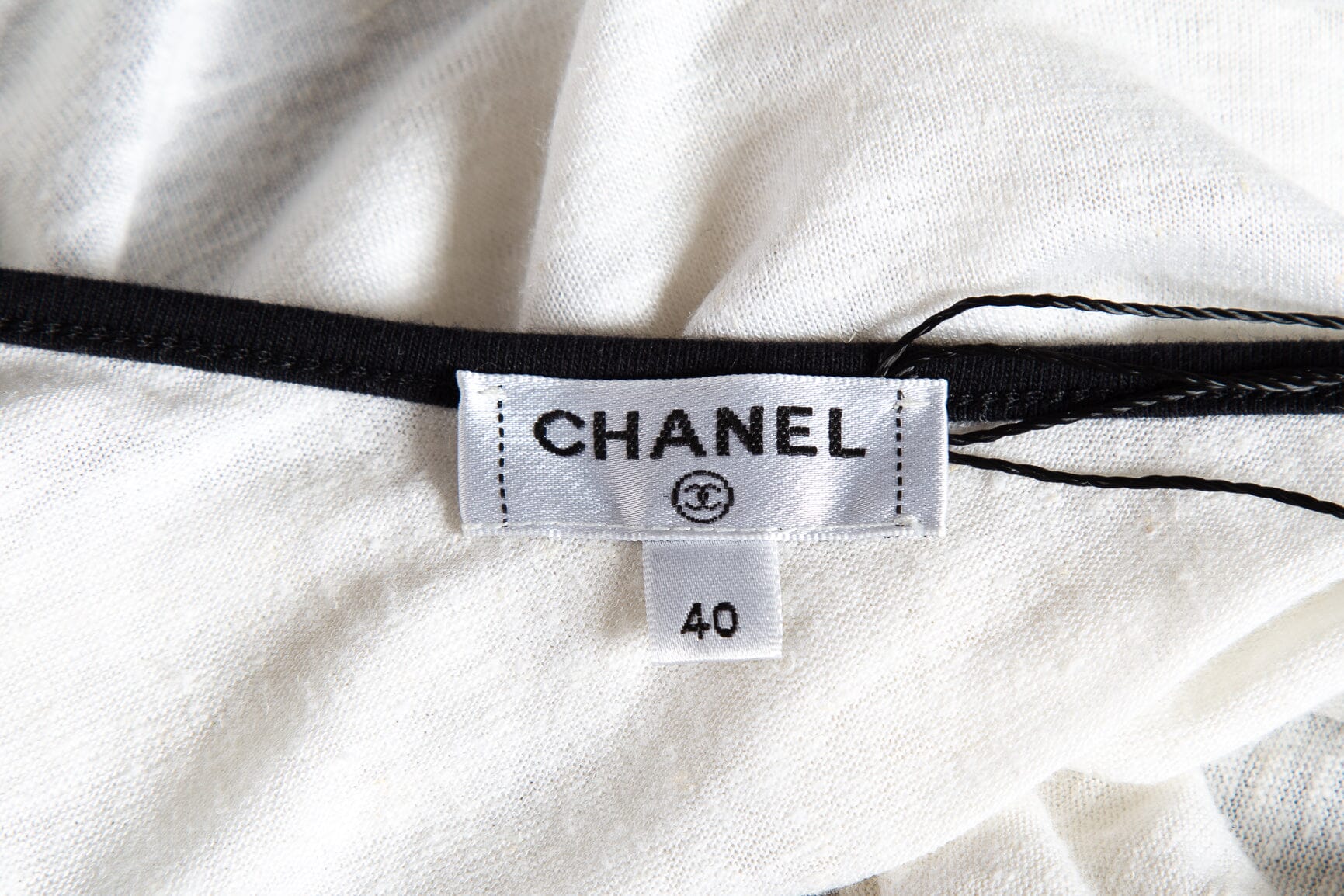 Chanel Cream One Shoulder Clock Design Tank SZ 40 - Image 5
