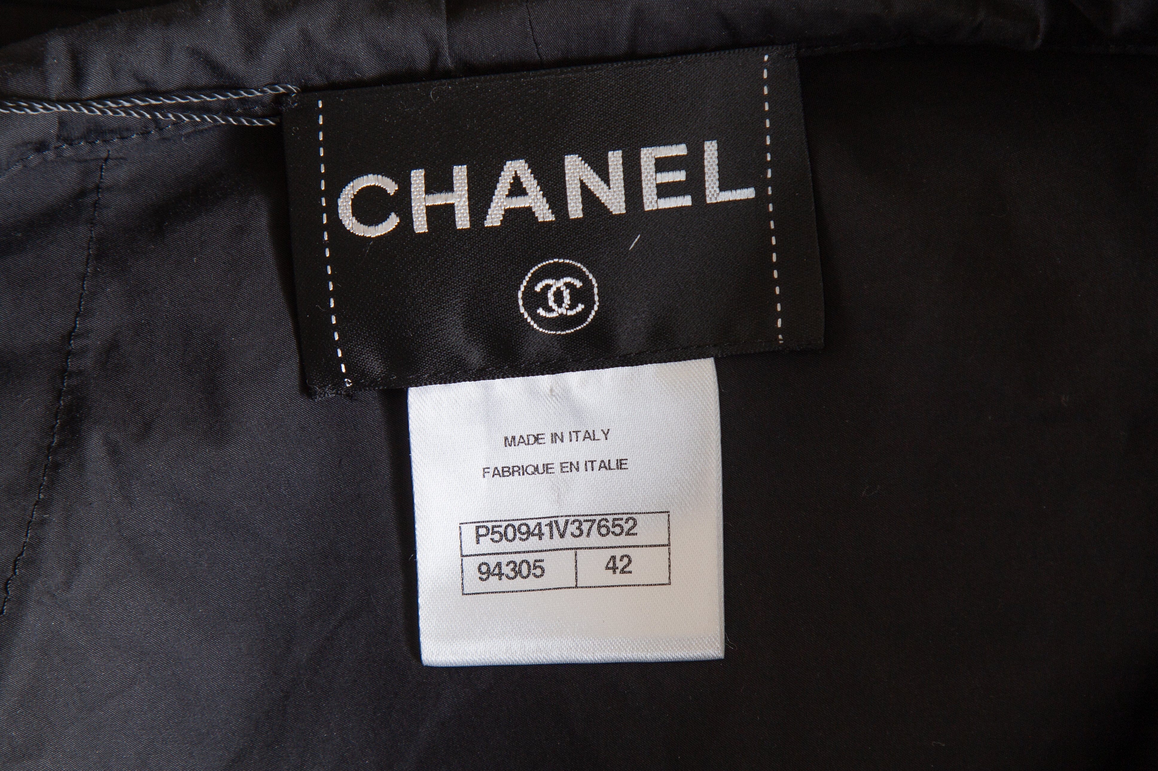 Chanel Cruise 2015 Black Windbreaker Jacket SZ 42 - Image 4