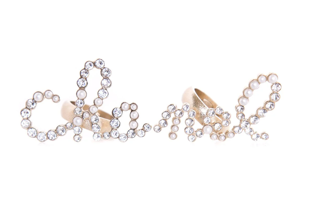 Chanel Gold & Pearl Stack Ring Set SZ 6/7.5 - Image 5