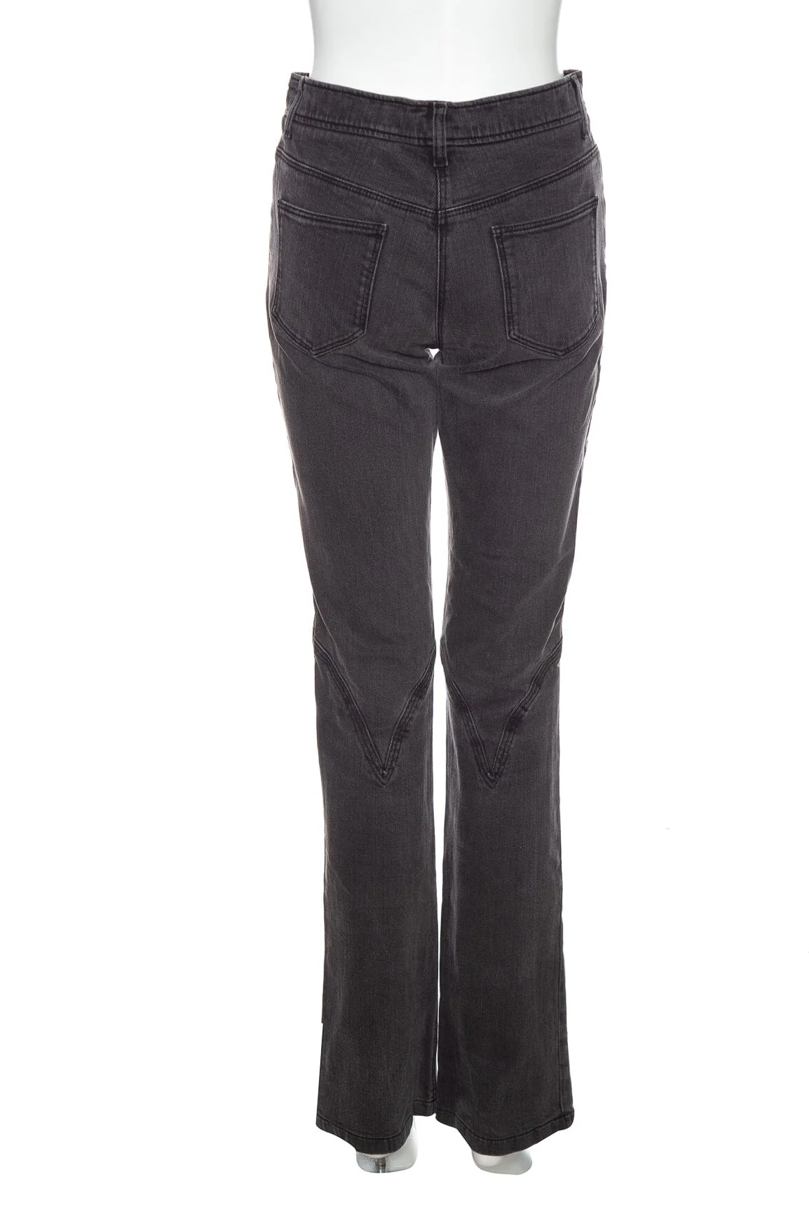 Chanel Grey Straight Leg Jeans SZ 40 - Image 3
