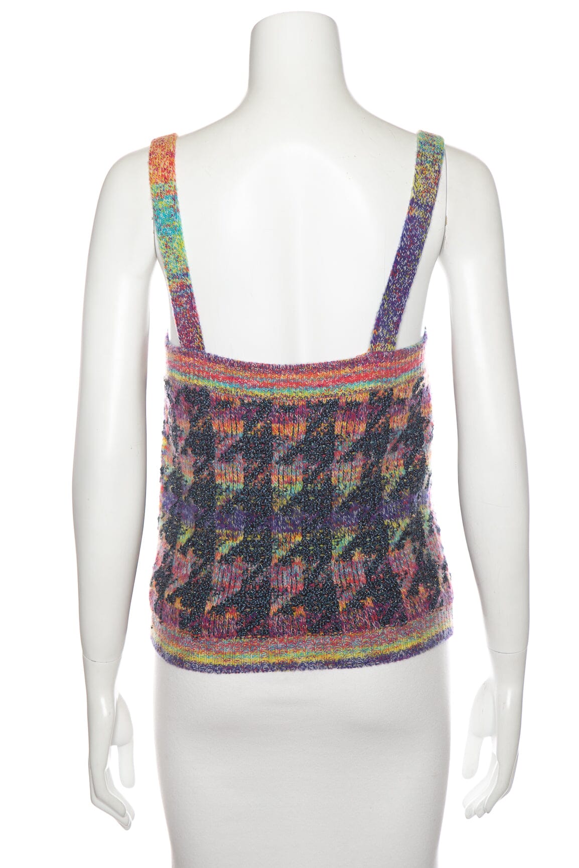 Chanel Multicolor Knit Cropped Tank SZ 38 - Image 3