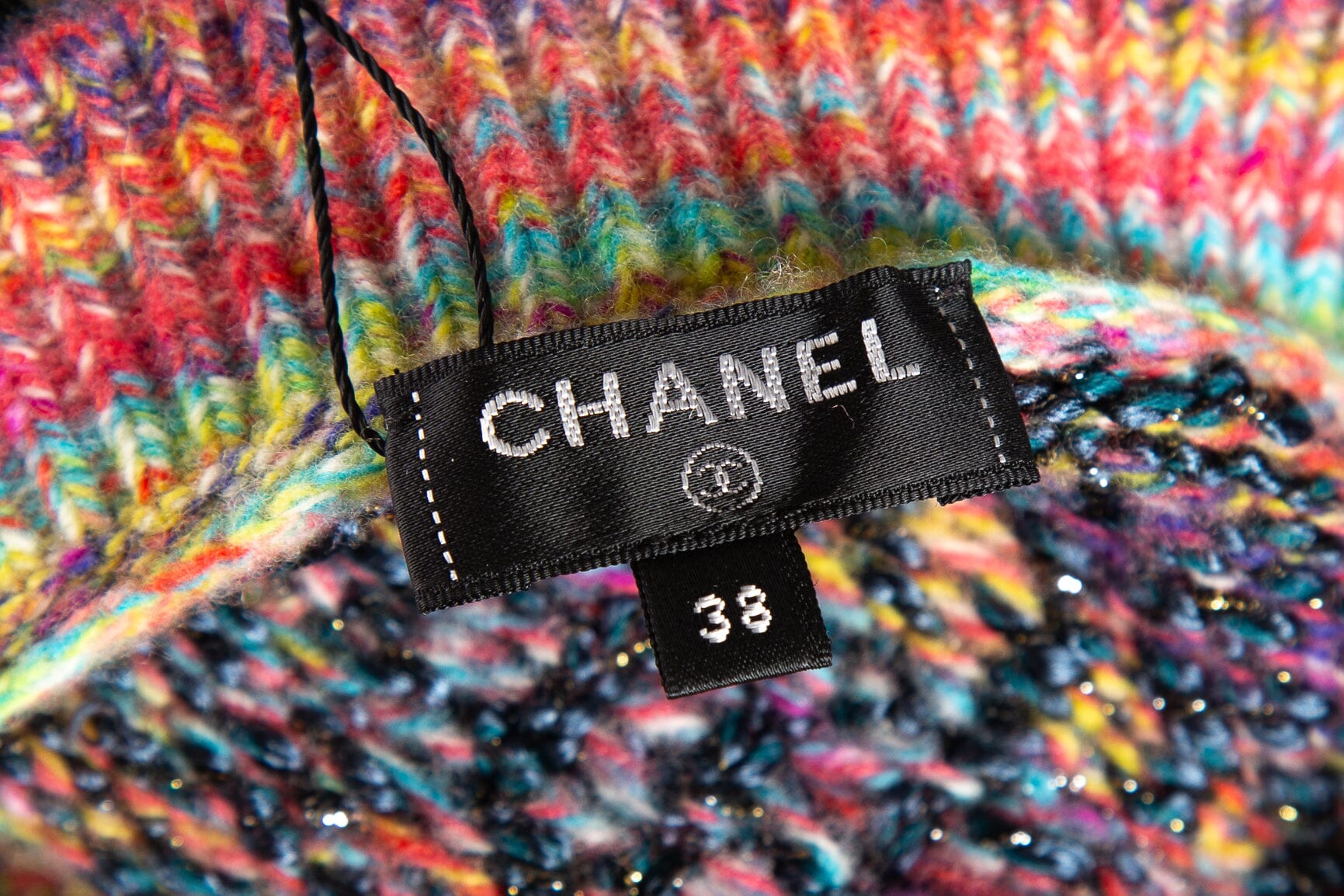 Chanel Multicolor Knit Cropped Tank SZ 38 - Image 4