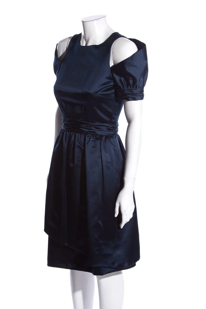 Chanel Navy Dress SZ 36 NWT - Image 4