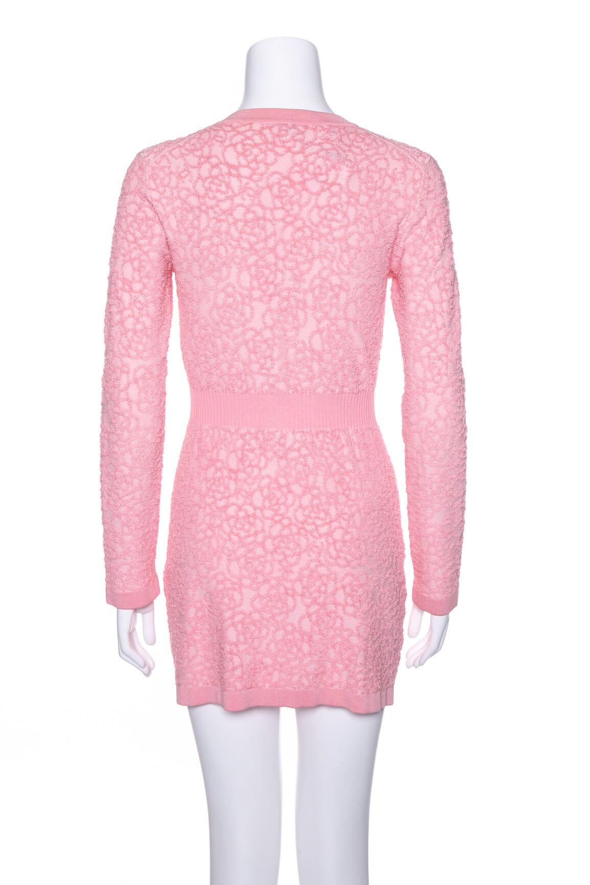Chanel Pink Terry Cloth Button Down Dress SZ 34 - Image 3