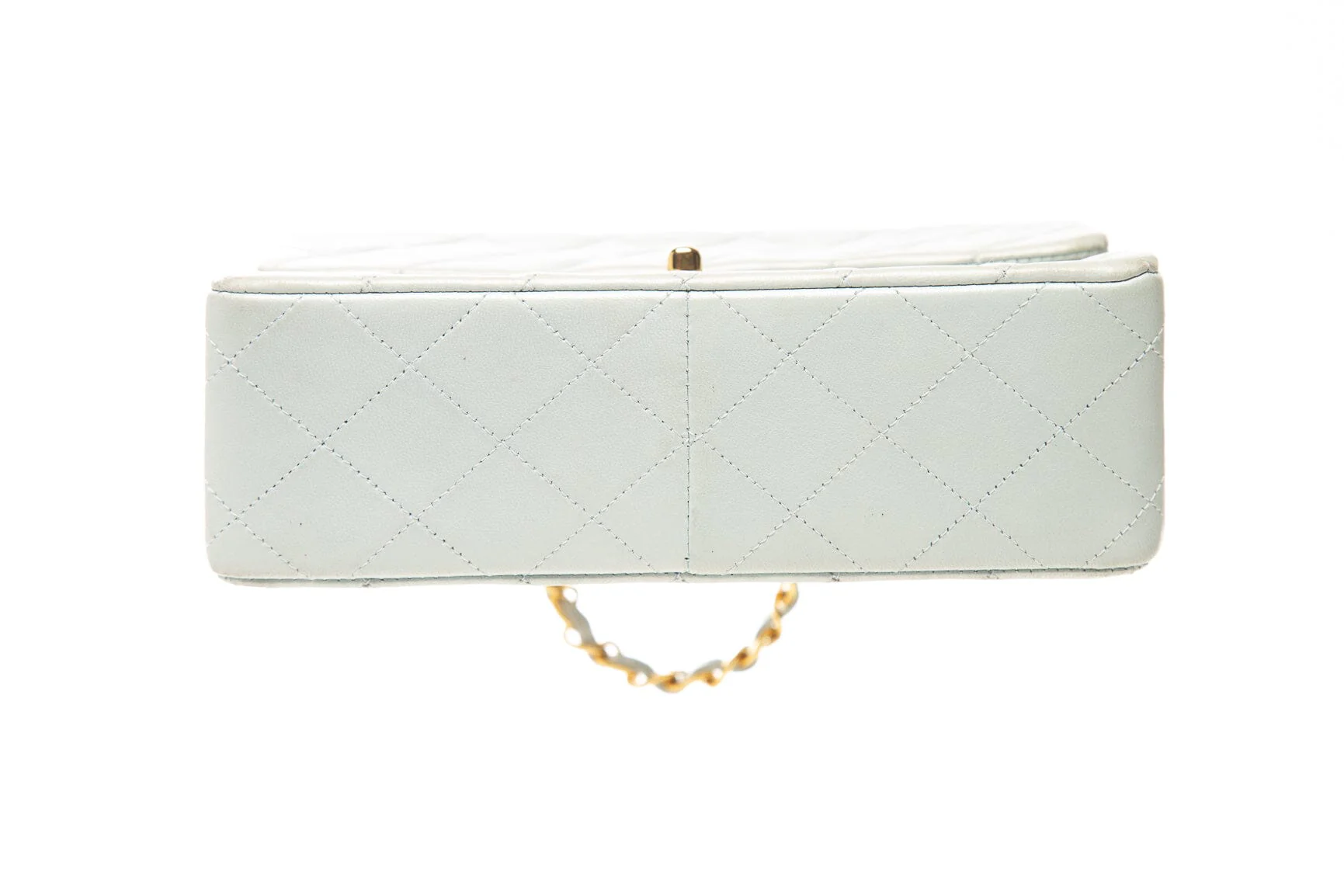 Chanel Vintage (1991-1994) Powder Blue Square Flap Shoulder Bag - Image 6
