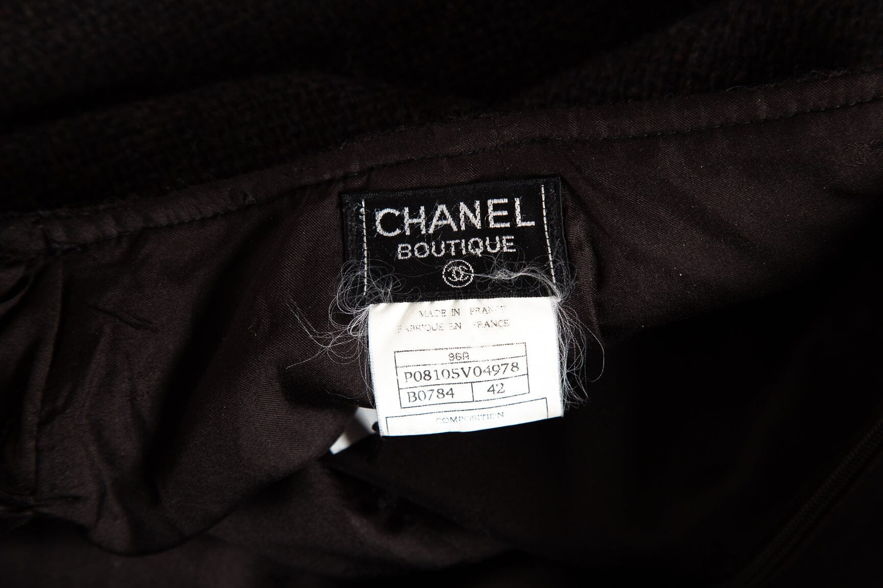 Chanel Vintage 1996 Autumn Brown Tweed Skirt SZ 42 - Image 4