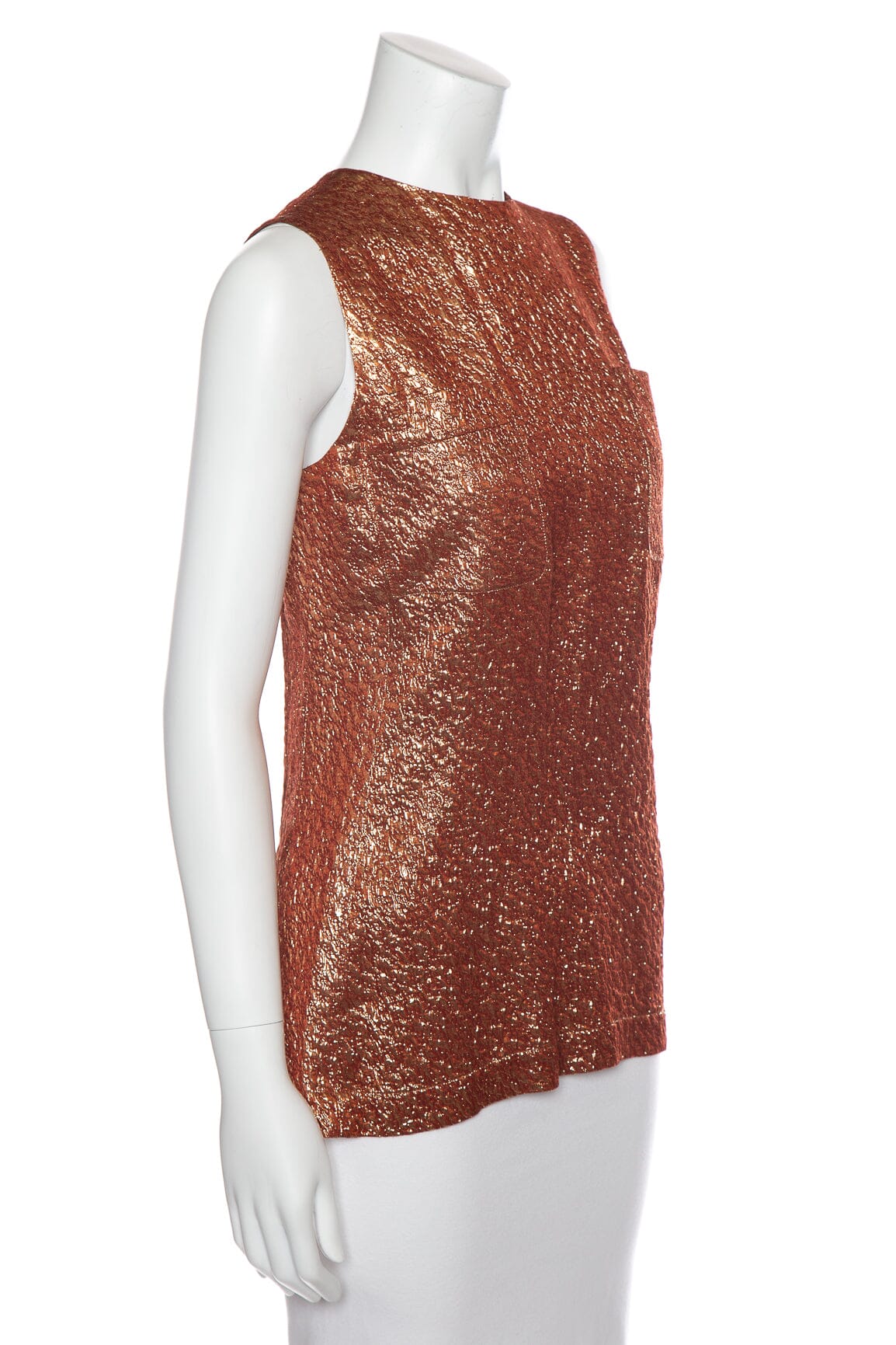Chanel Vintage 1996 Red Shimmery Tank SZ 38 - Image 2