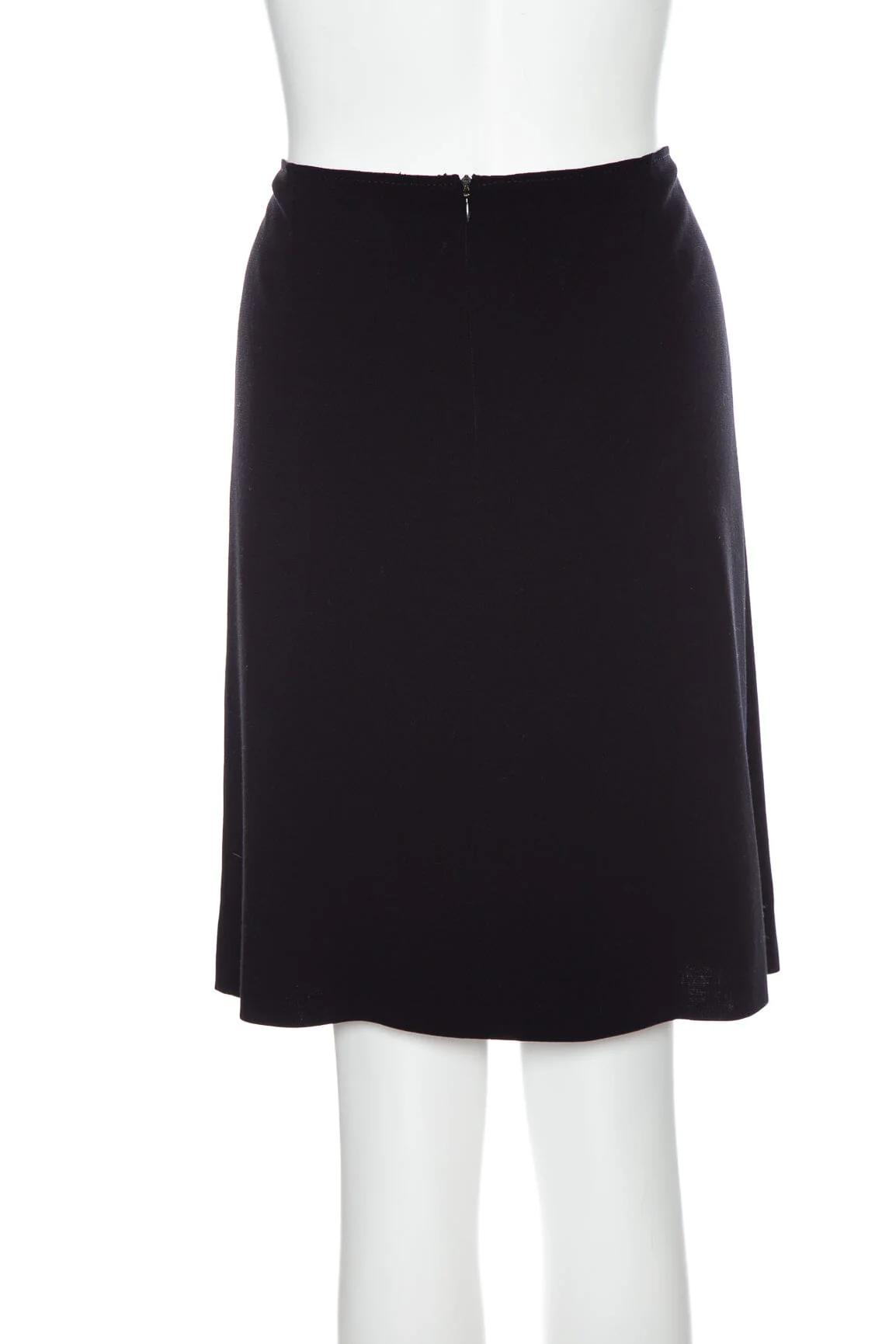 Chanel Vintage Black Pleated Detail Skirt SZ 40 - Image 3