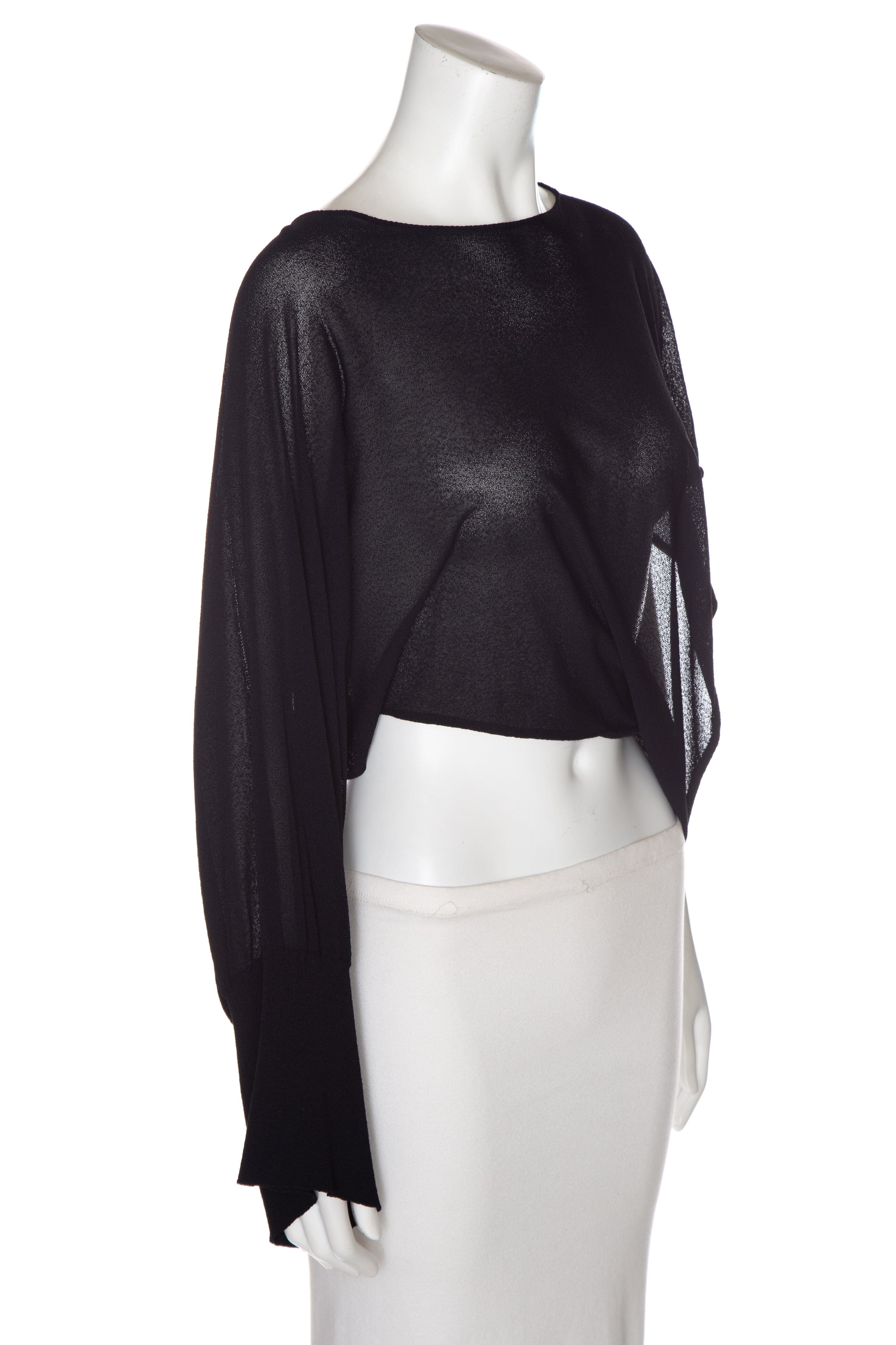 Chanel Vintage Black Single Long Sleeve Poncho SZ S - Image 2