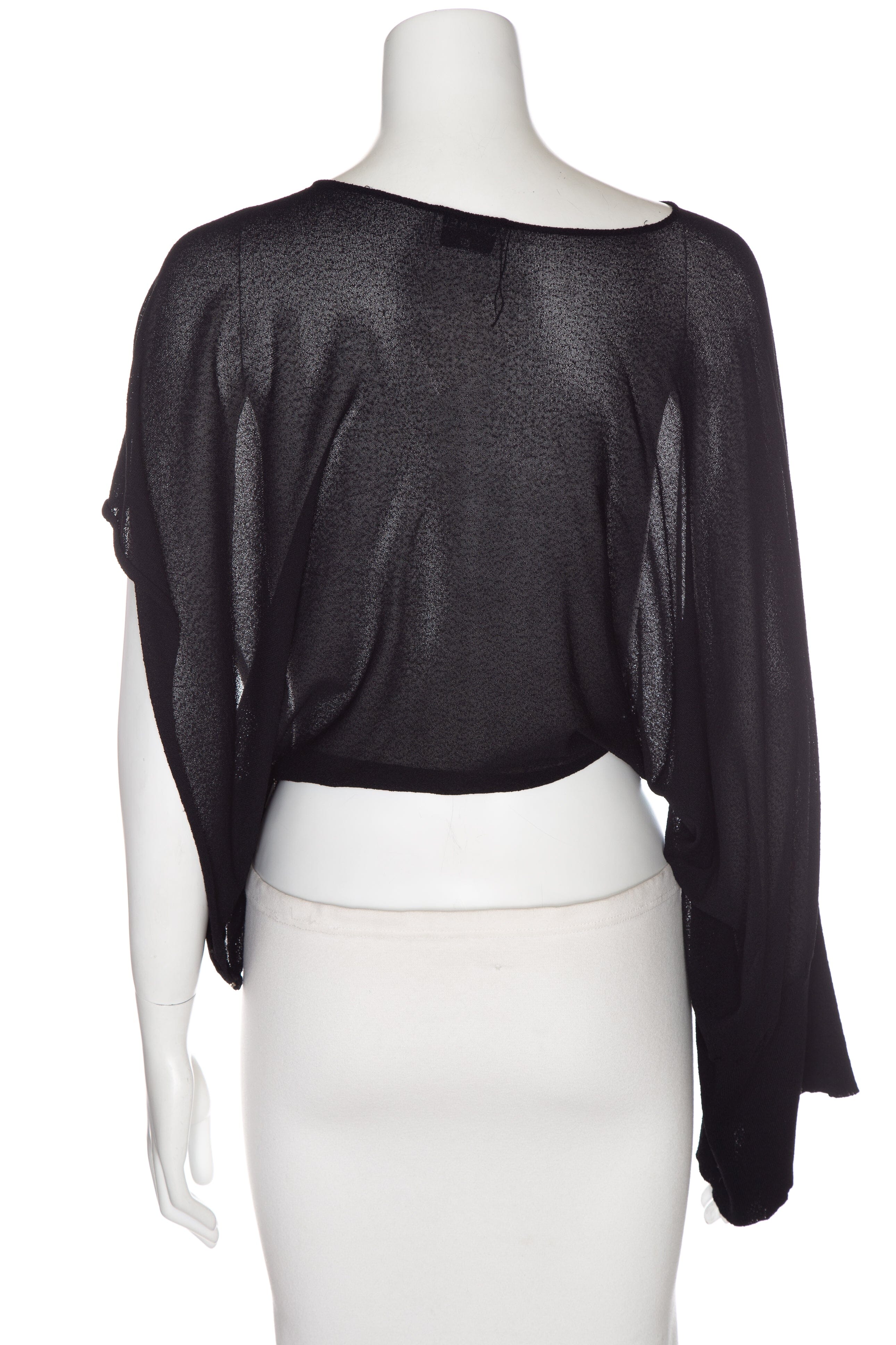 Chanel Vintage Black Single Long Sleeve Poncho SZ S - Image 3