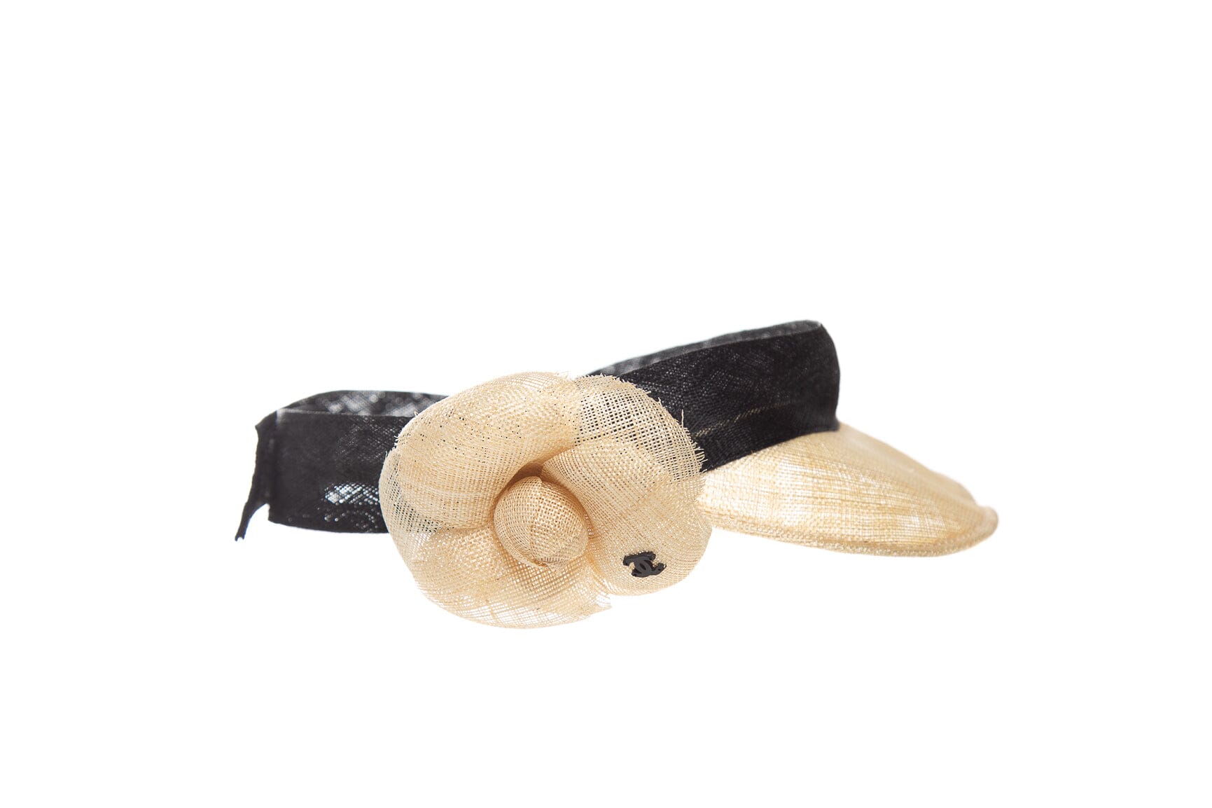 Chanel Vintage Natural Camila Visor SZ 57 - Image 3