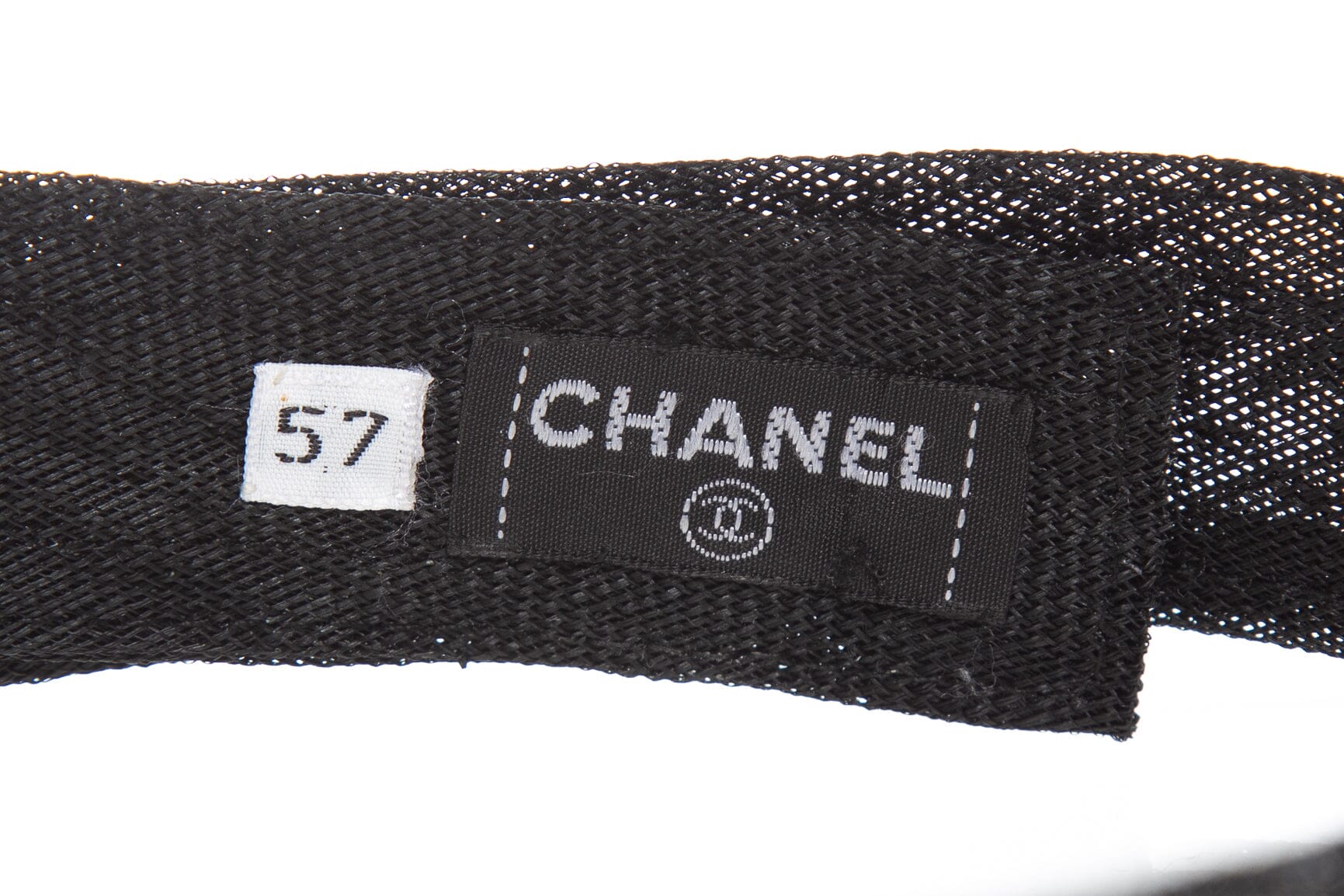 Chanel Vintage Natural Camila Visor SZ 57 - Image 6