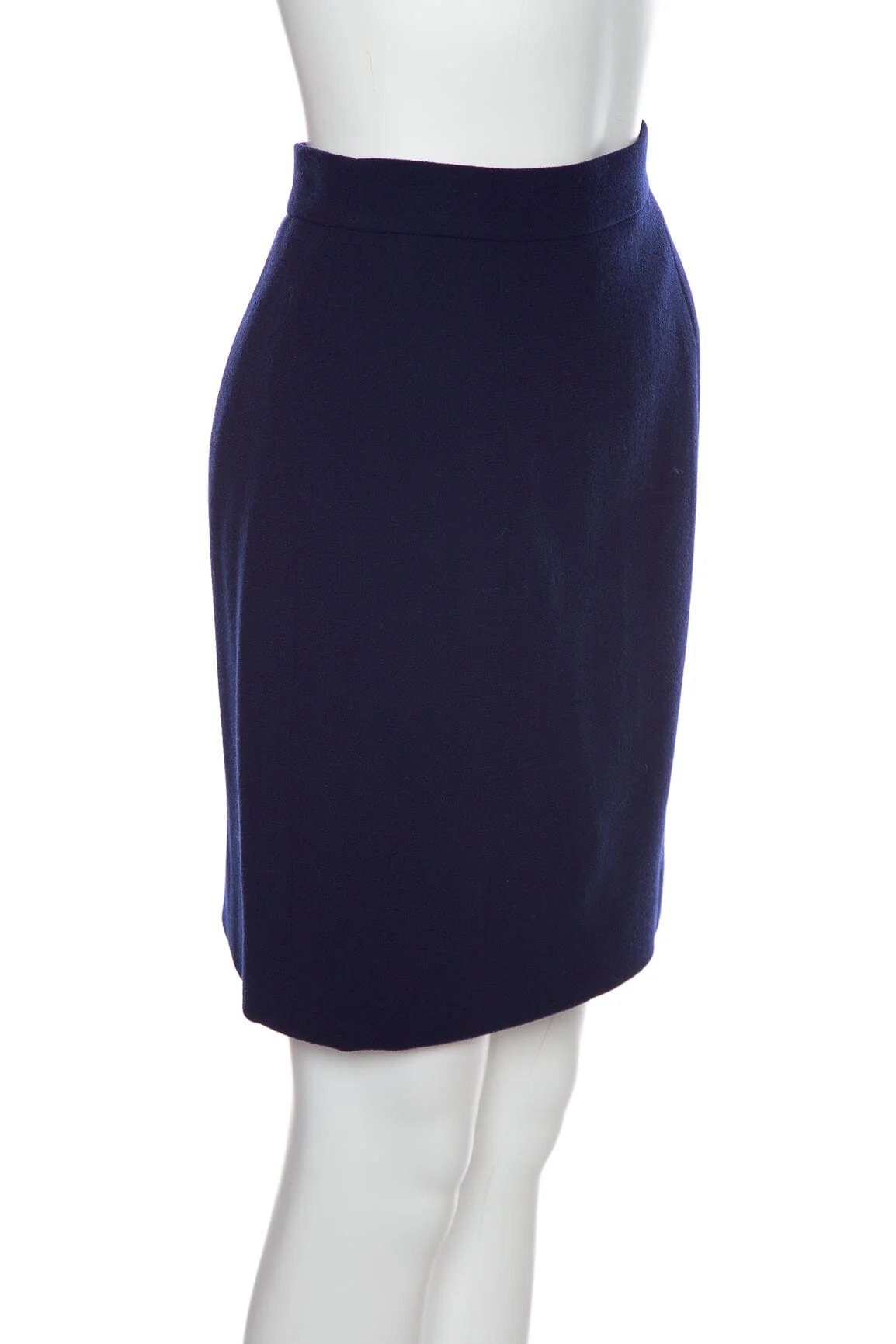Chanel Vintage Navy Skirt SZ S - Image 2