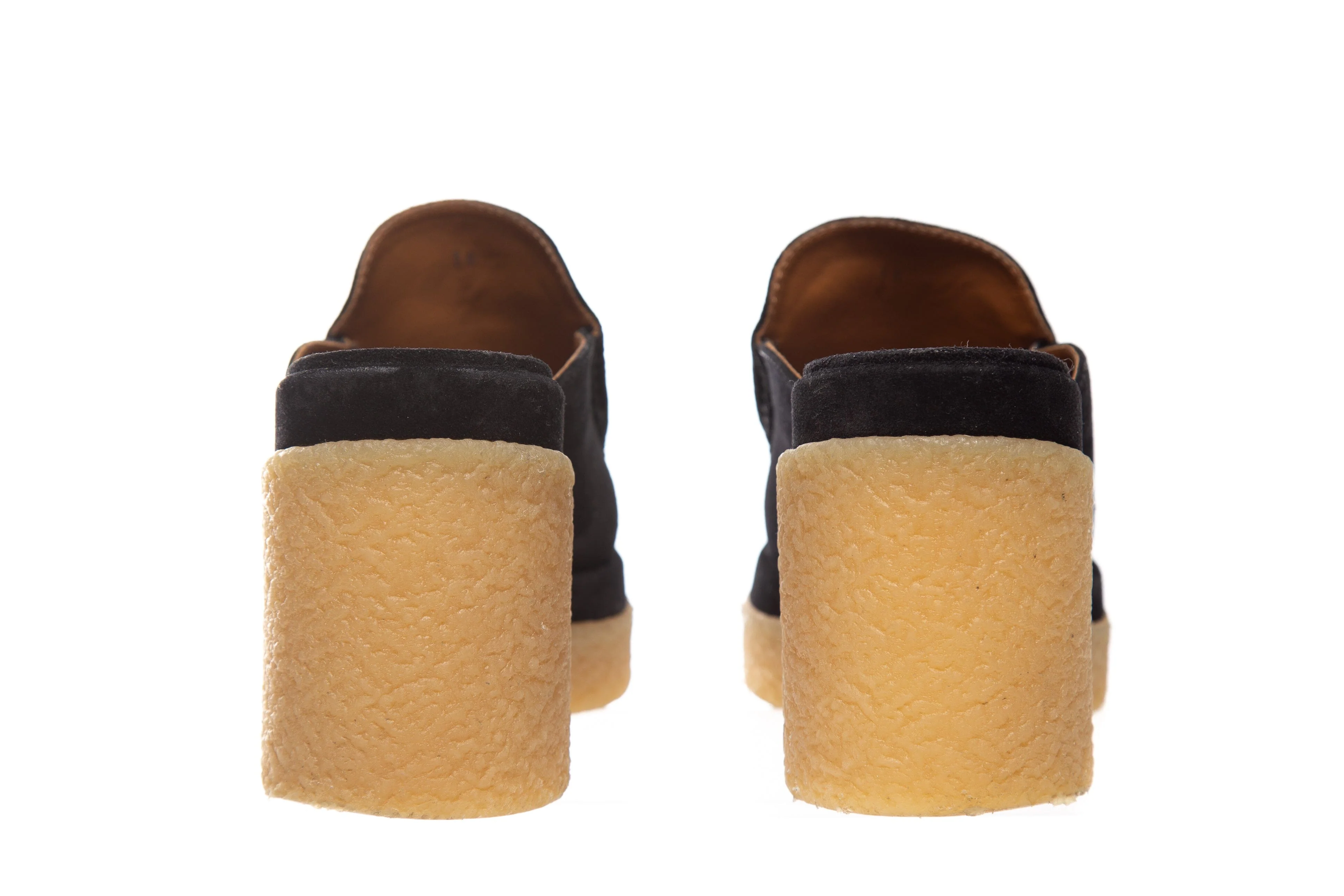 Chloe Black Suede Jamie Platform Mules SZ 38 - Image 4