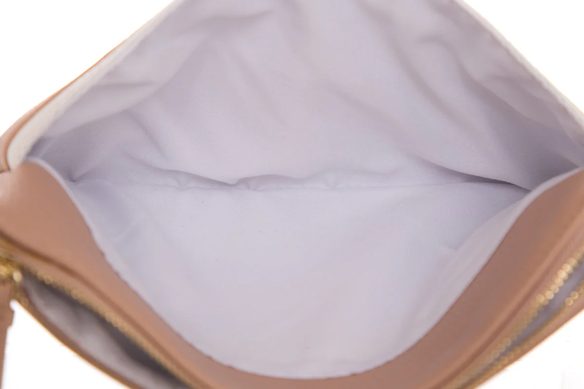 Chloe Nude & White Leather Pouch - Image 8