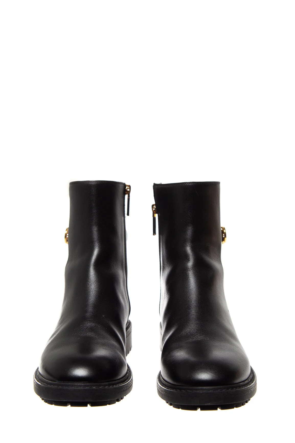 Christian Dior Black Leather Moto Boots SZ 39.5 - Image 2