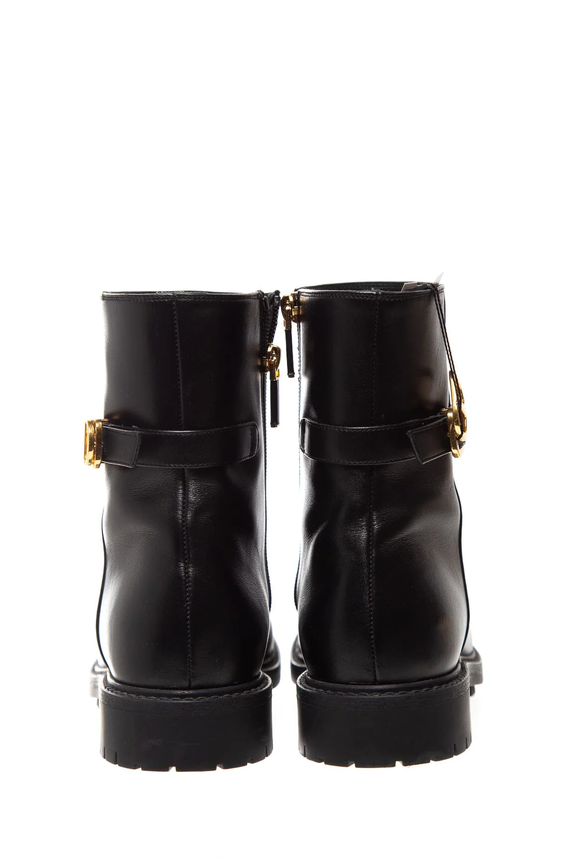 Christian Dior Black Leather Moto Boots SZ 39.5 - Image 4