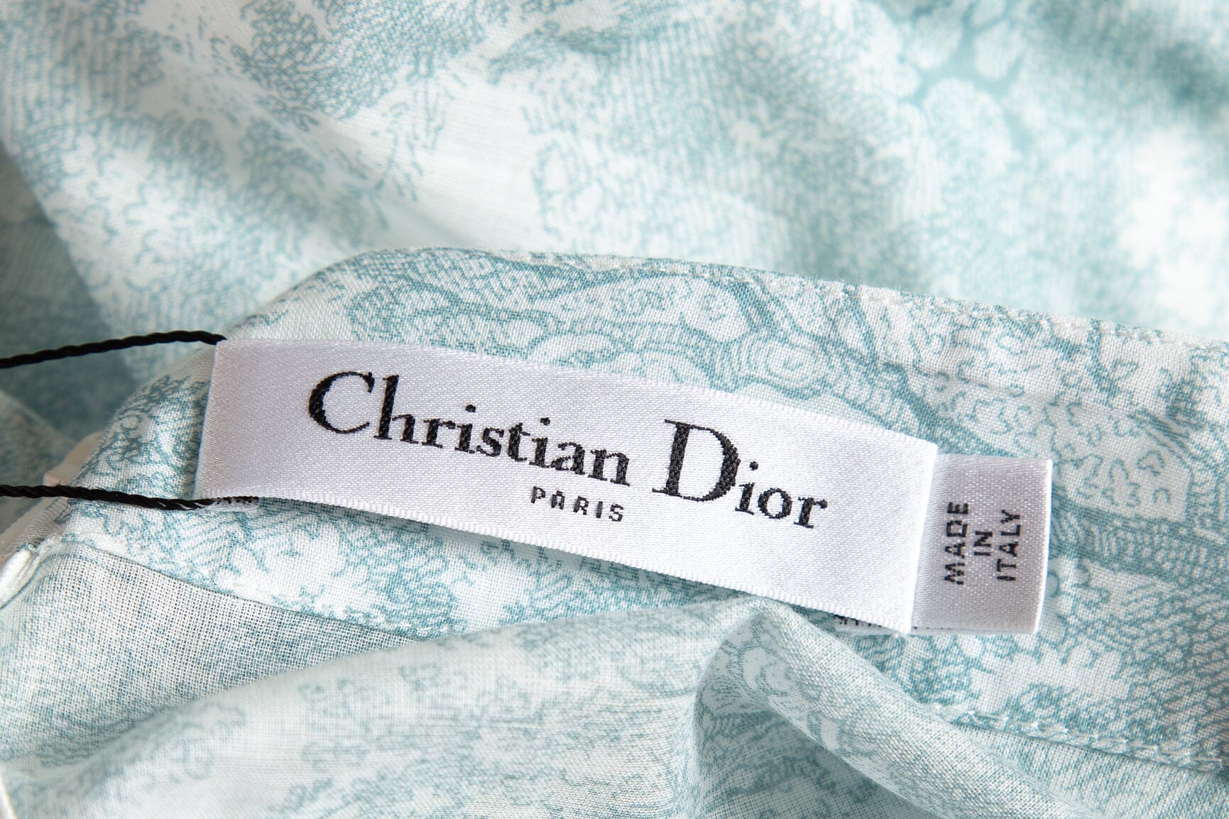 Christian Dior Blue and White "Toile de Jousy-Style" Print Midi Dress SZ 10 - Image 4