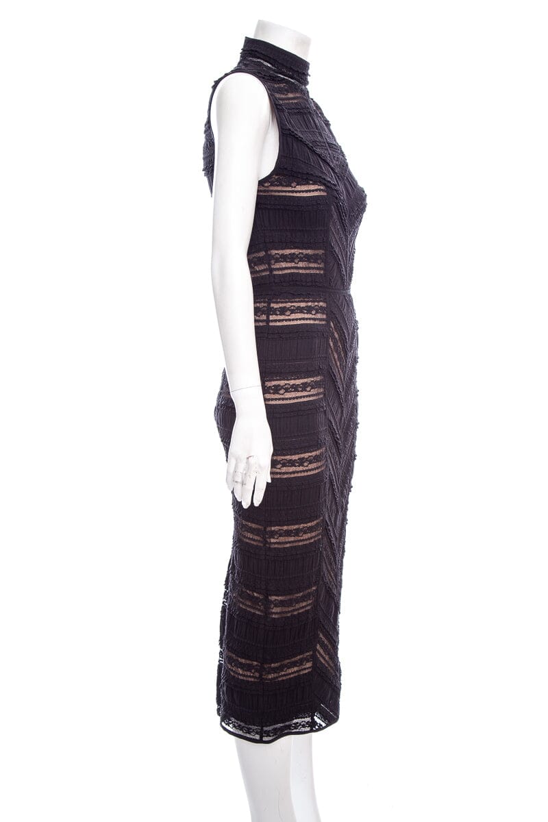 Cinq A Sept Black Fully Lace Midi Dress SZ 2 NWT - Image 2