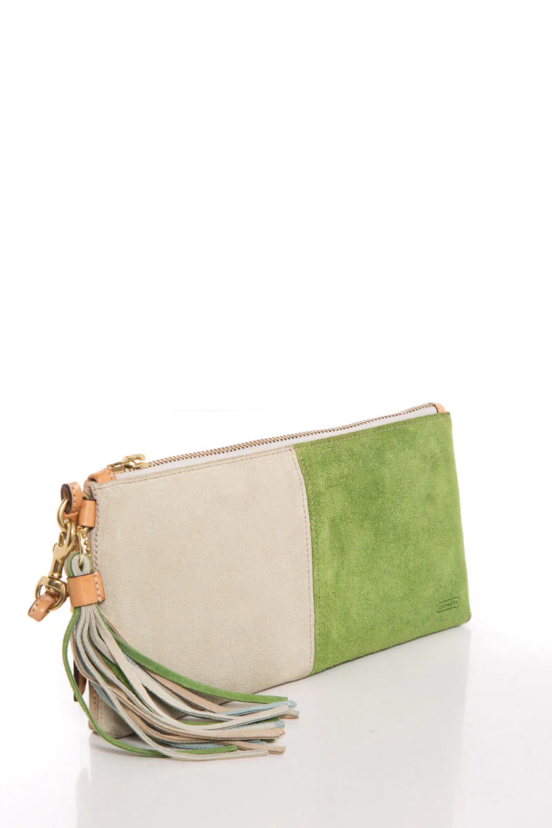 Coach Suede Color Block Clutch - Image 3