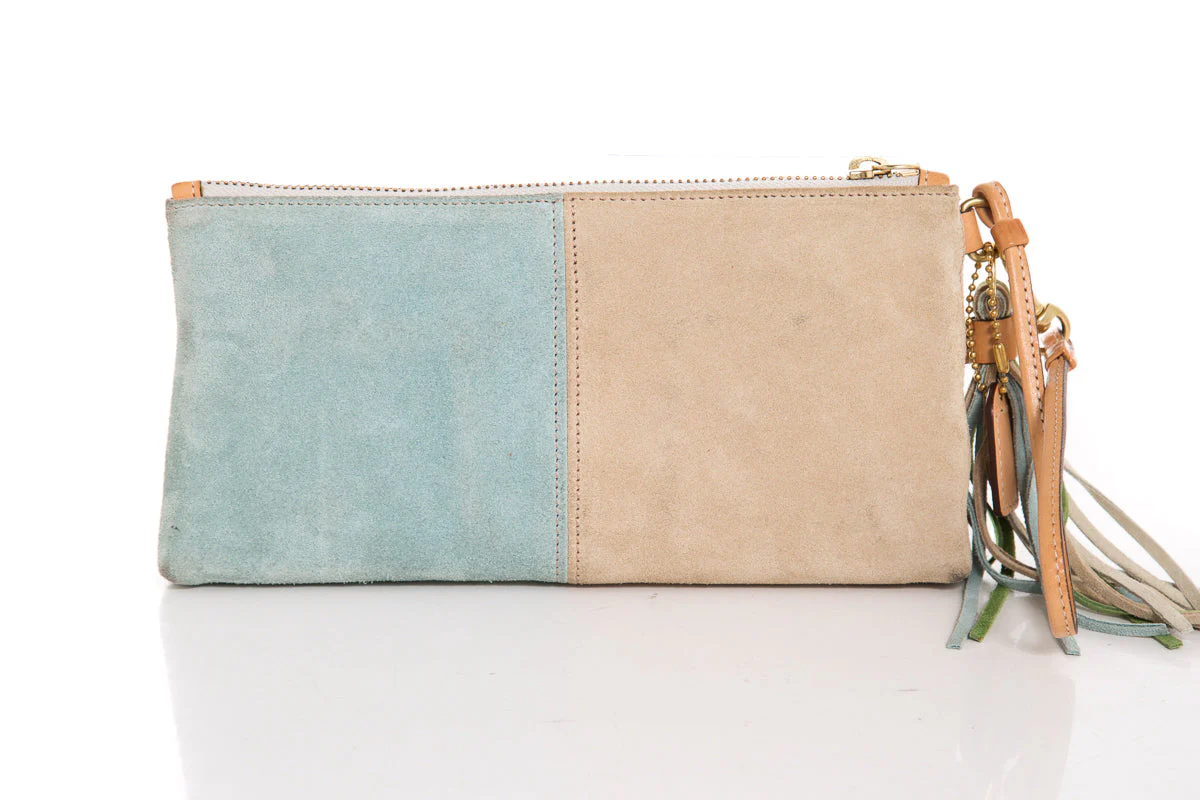 Coach Suede Color Block Clutch - Image 5