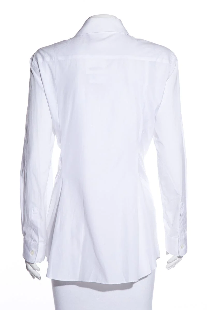 Comme des Garcons White Blouse SZ L NWT - Image 3