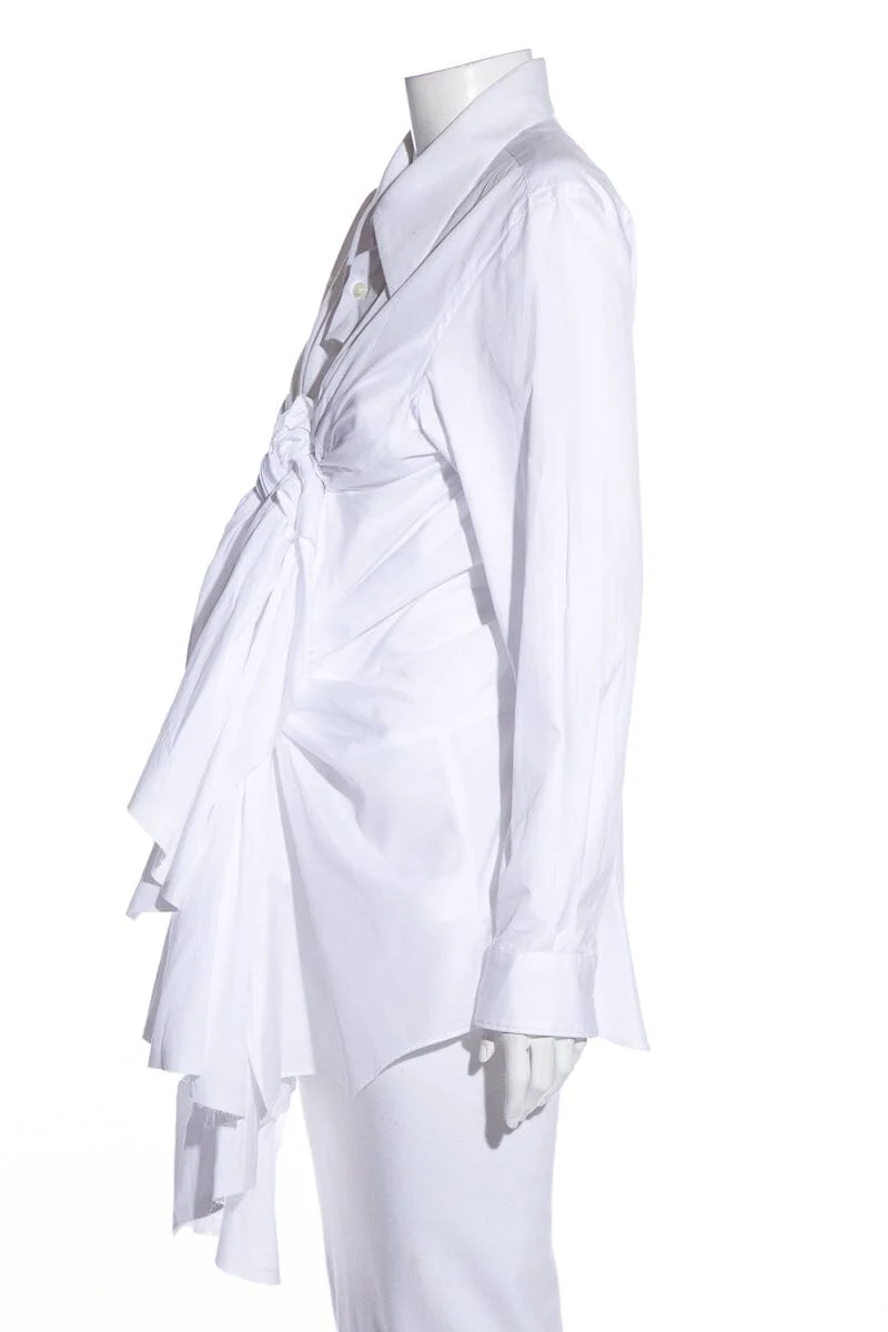 Comme des Garcons White Blouse SZ L NWT - Image 4