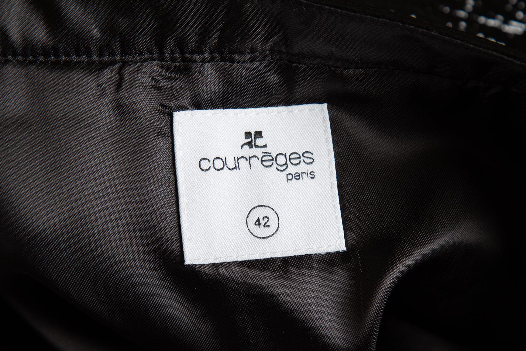 Courrèges Black Patent Leather Knee Length Skirt SZ 42 - Image 4